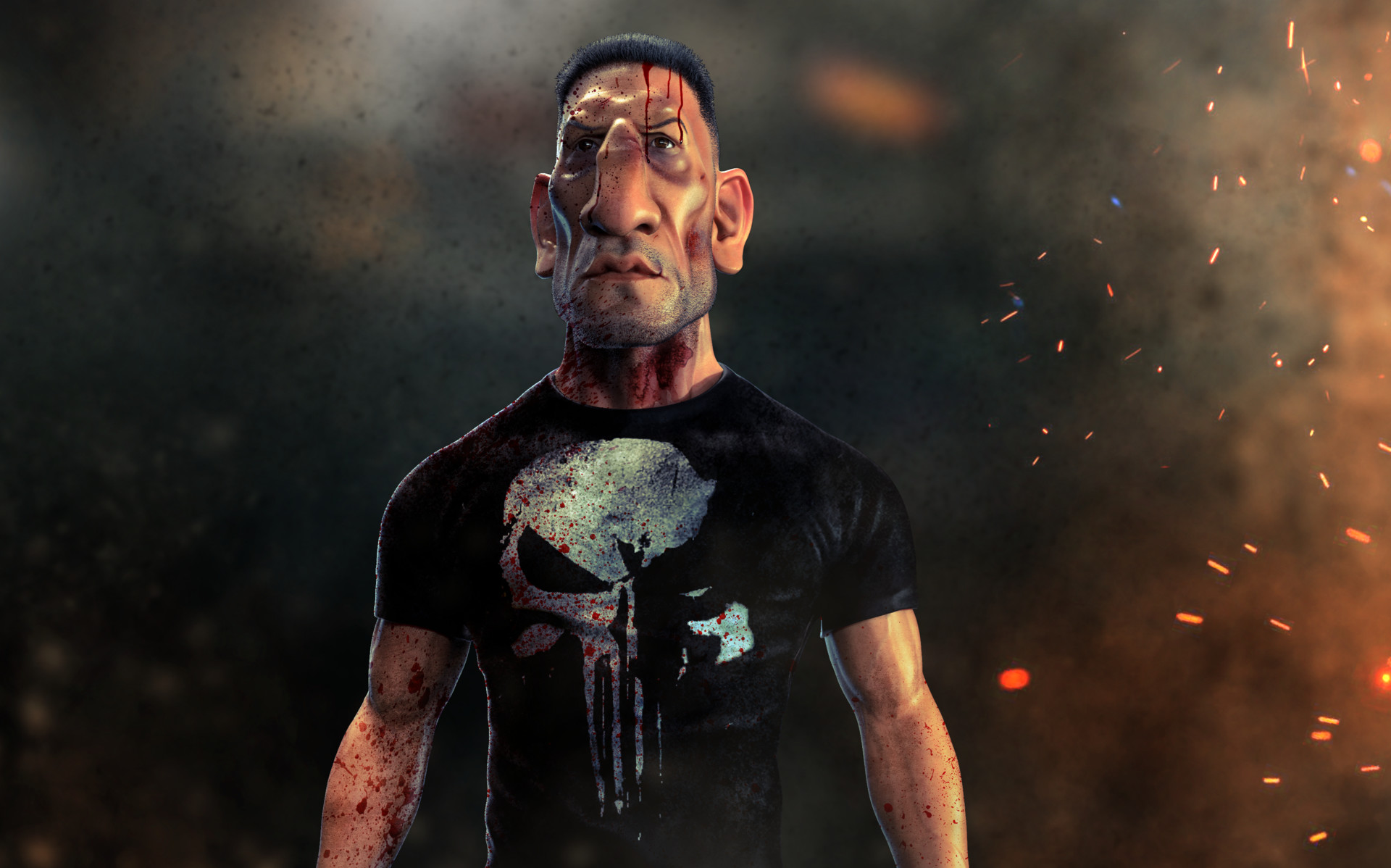 Netflix The Punisher Jon Bernthal Art Wallpapers