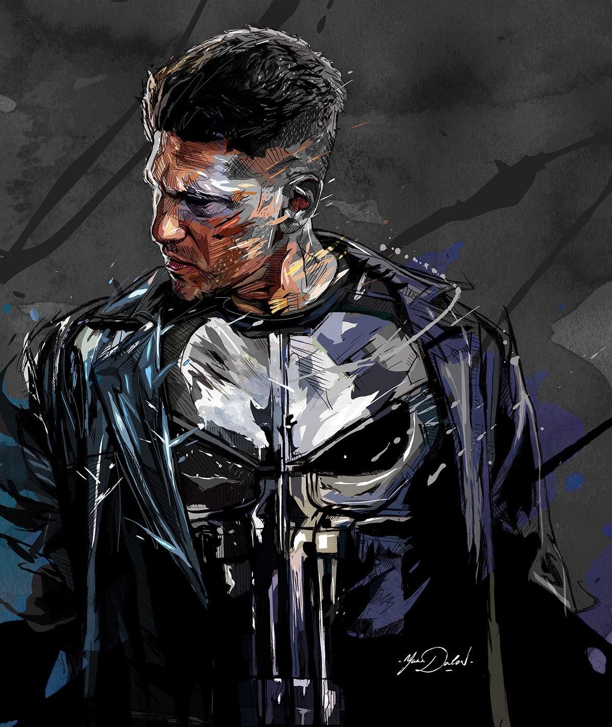 Netflix The Punisher Jon Bernthal Art Wallpapers