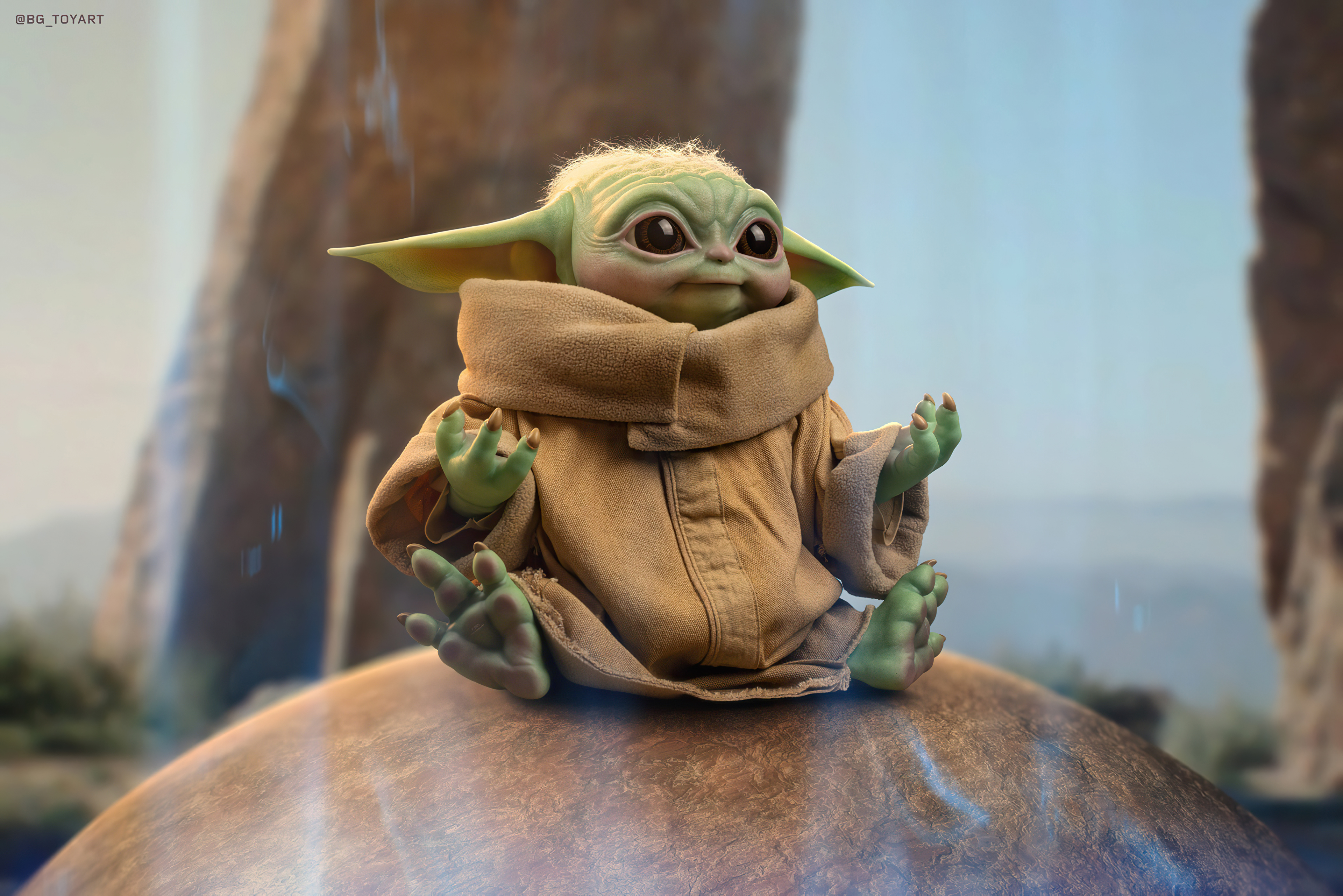 New Baby Yoda 4K Art Wallpapers