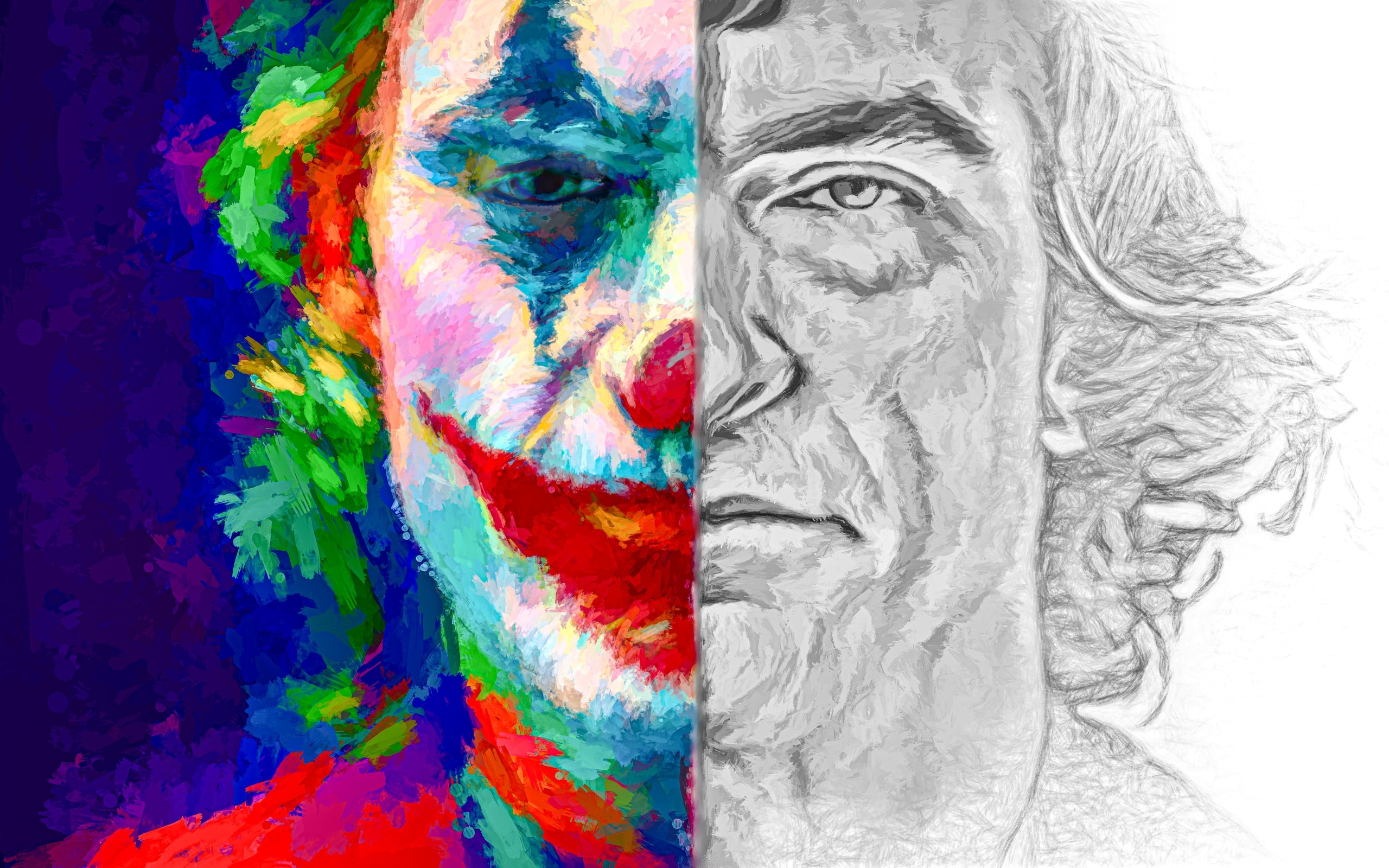 New Joaquin Phoenix Joker Art Wallpapers