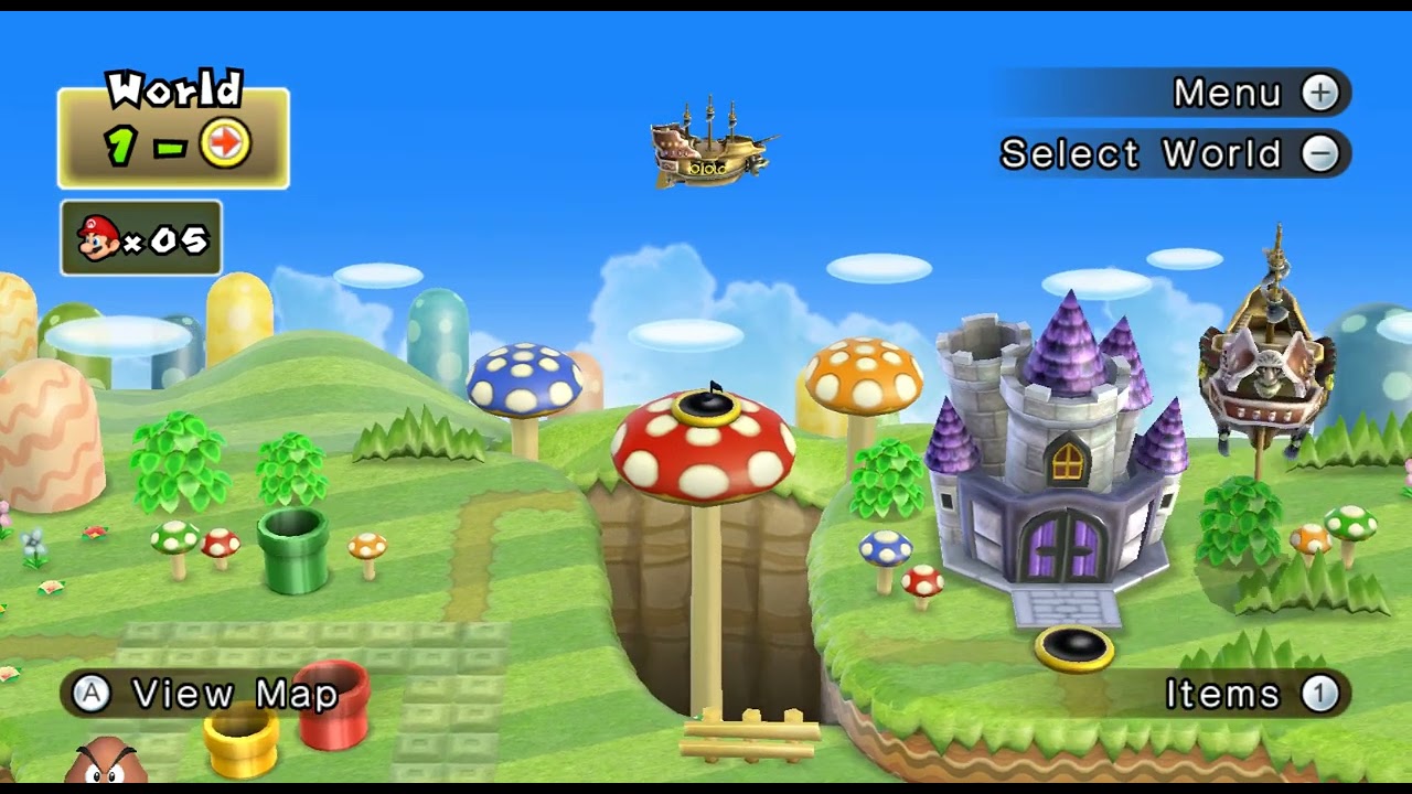 New Super Mario Bros Wii Background