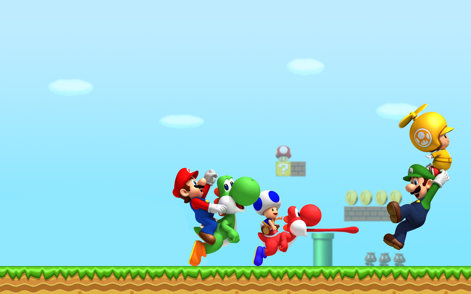 New Super Mario Bros Wii Background