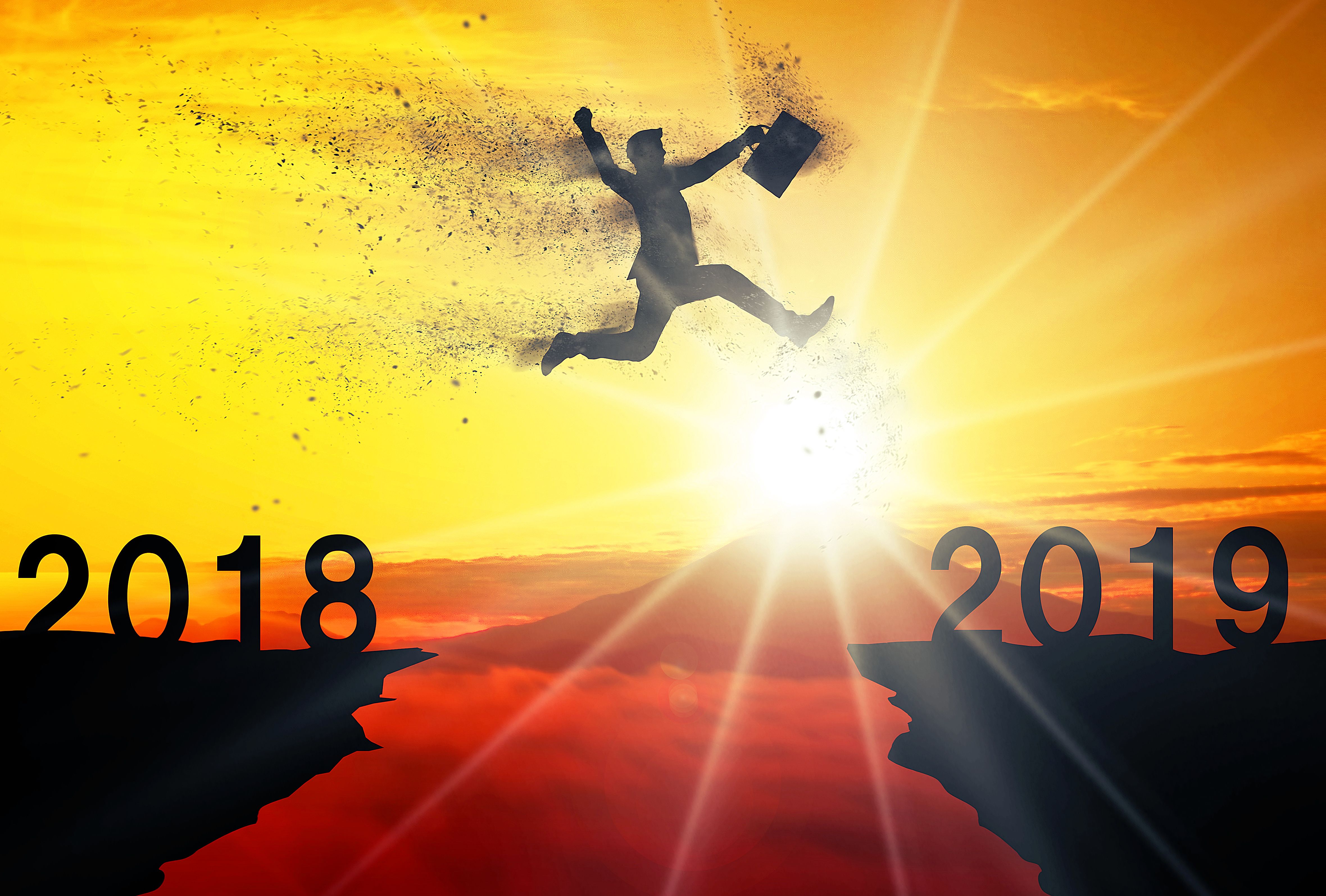 New Year Jump 2018 To 2019 Wallpapers