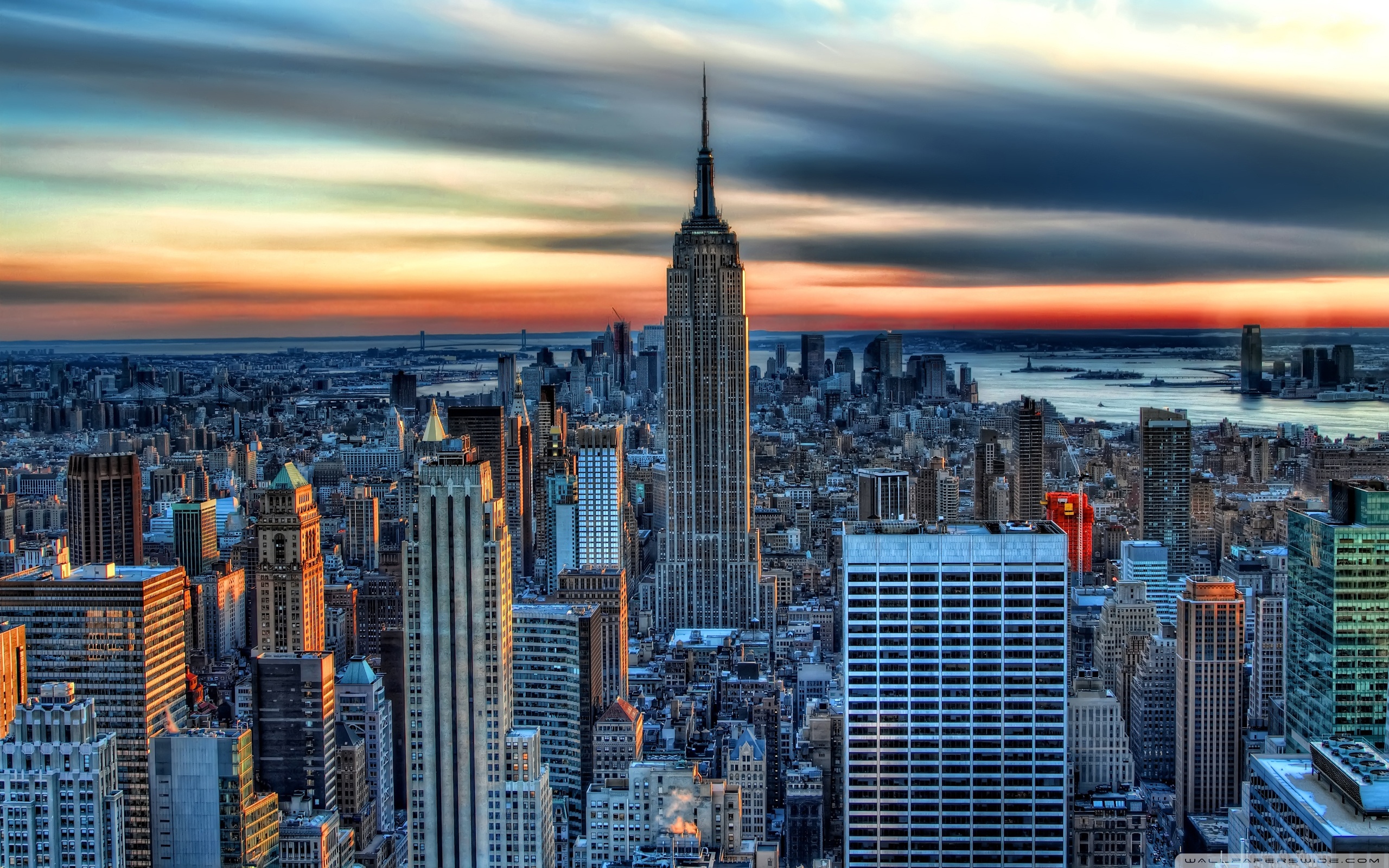 New York City Empire State Building Skyscrapers Wallpapers