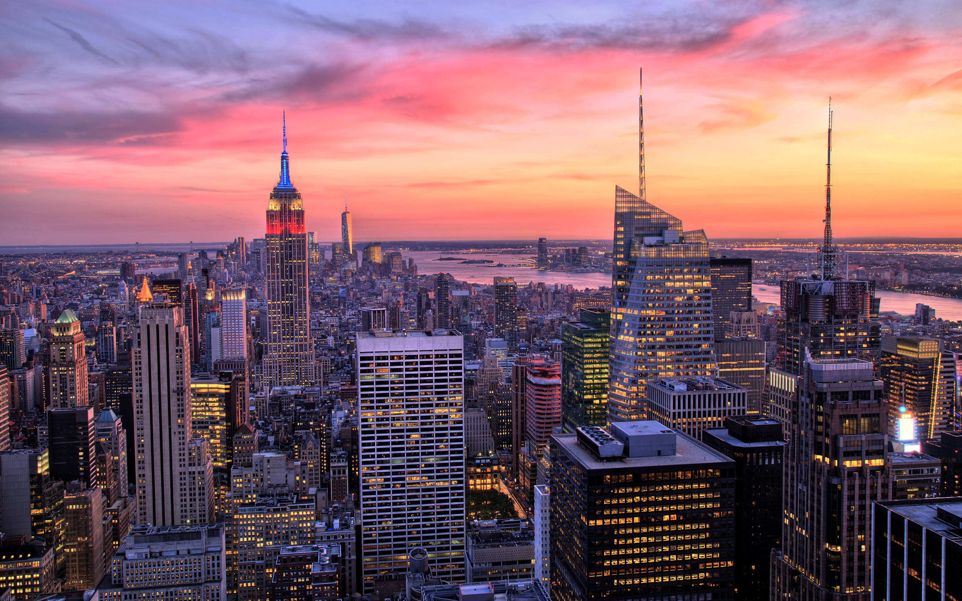 New York City Empire State Building Skyscrapers Wallpapers