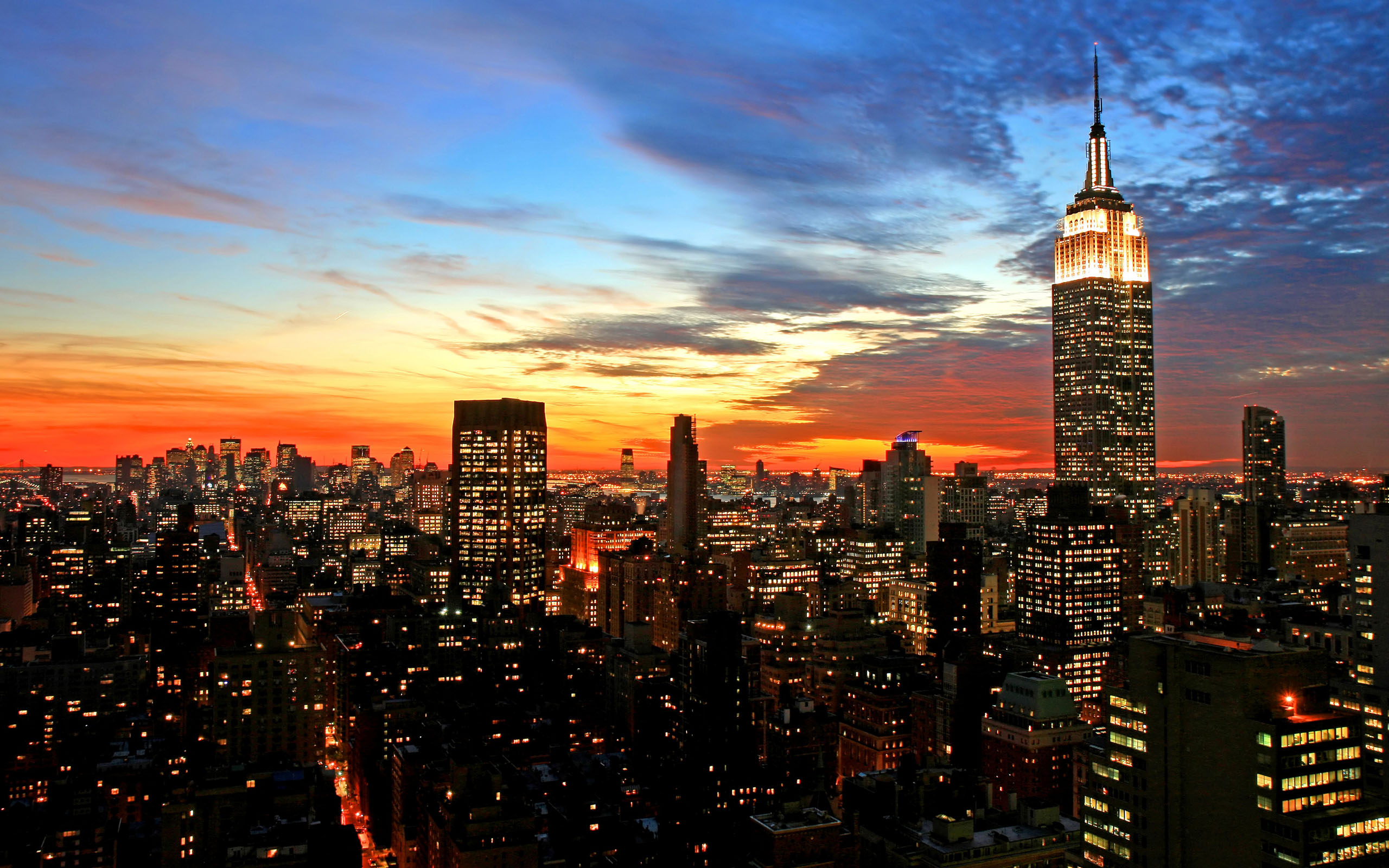 New York City Empire State Building Skyscrapers Wallpapers