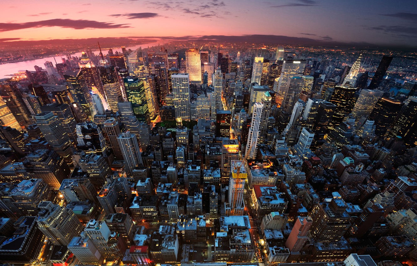 New York Skycrapper And Buildings Lights Wallpapers