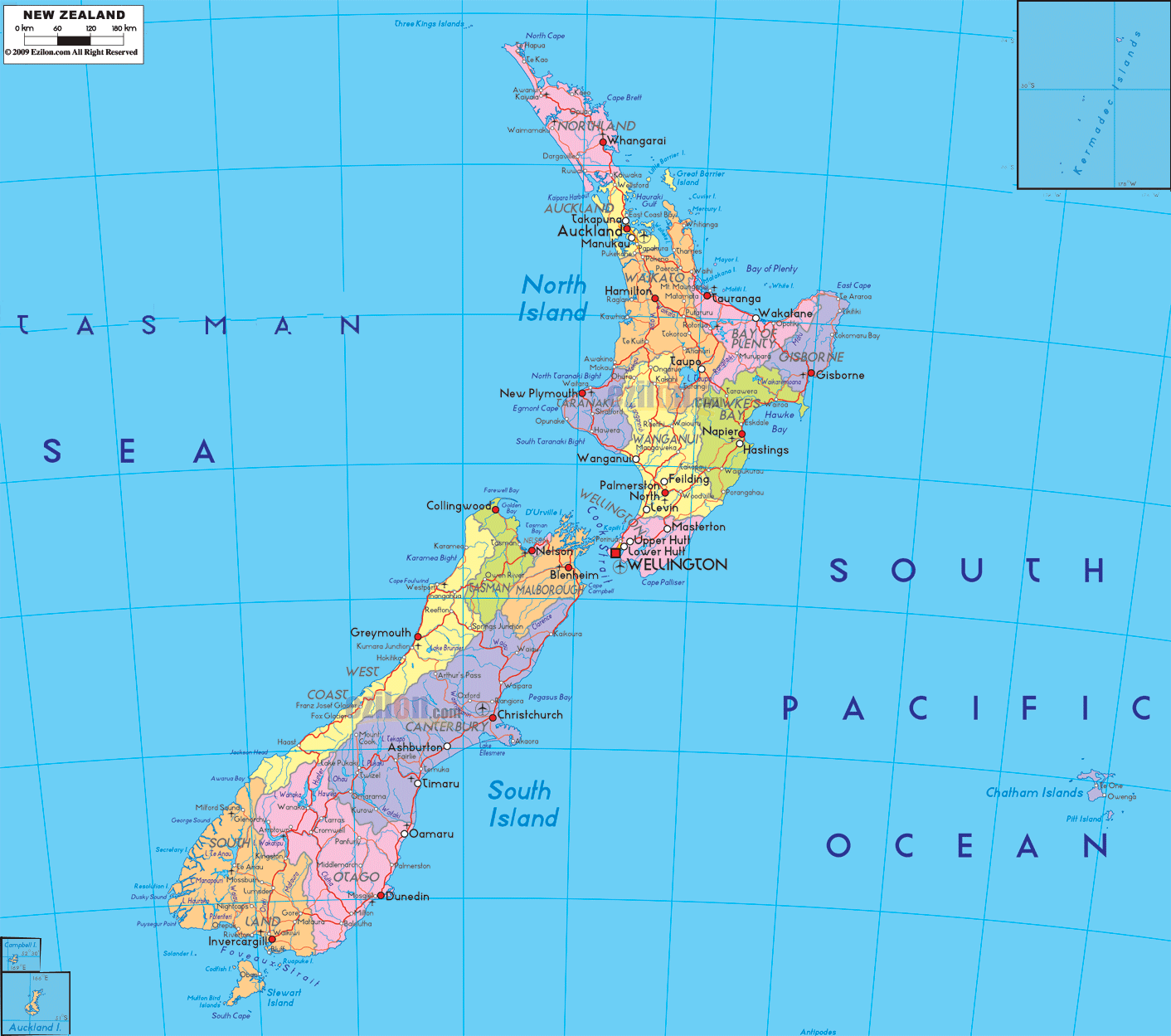 New Zealand Map Images Wallpapers