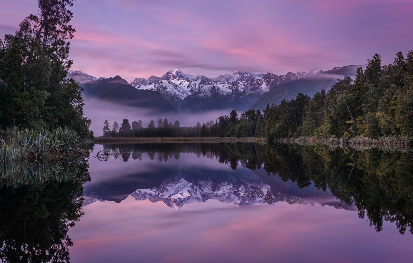 New Zealand Mountains Dawn Lake Wallpapers