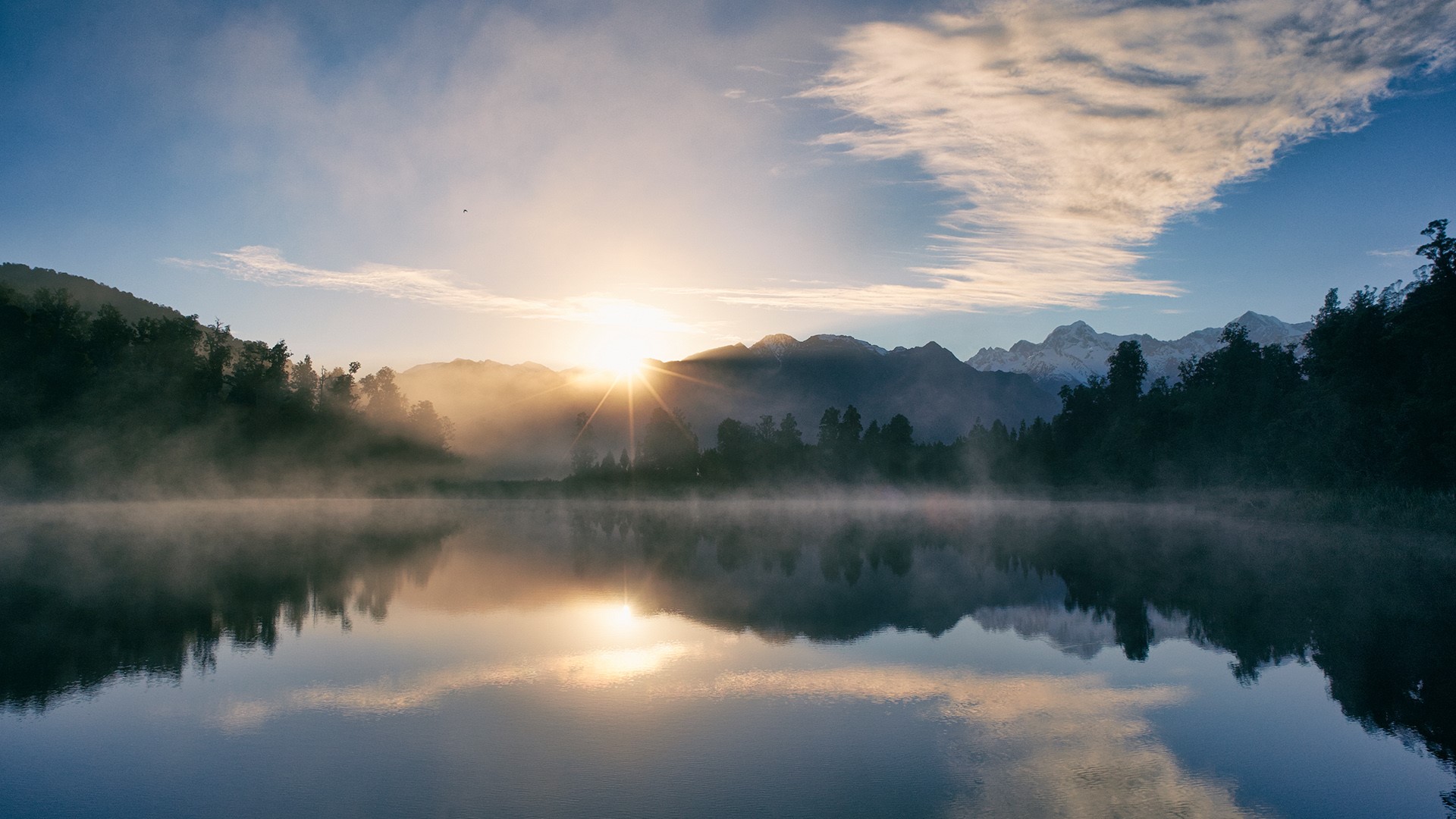 New Zealand Mountains Dawn Lake Wallpapers