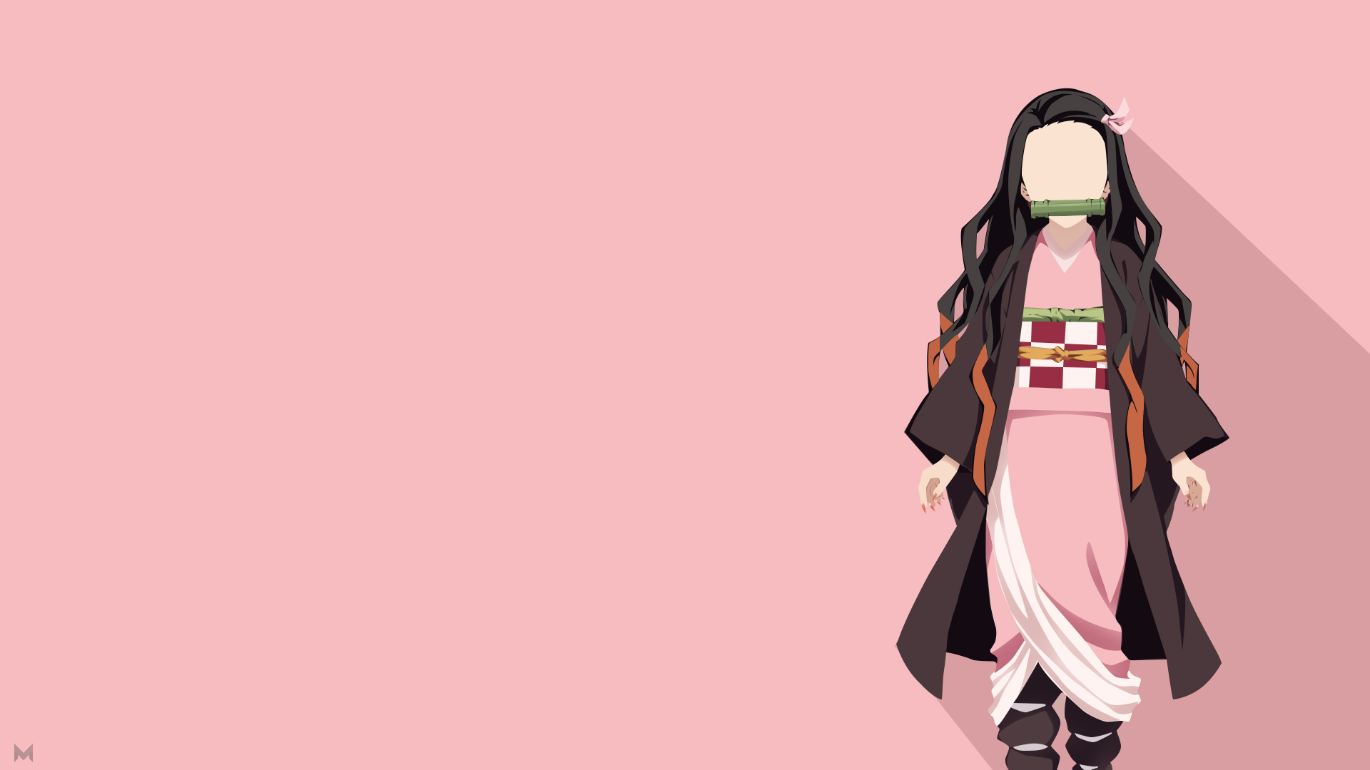 Nezuko Kamado Minimalist Wallpapers