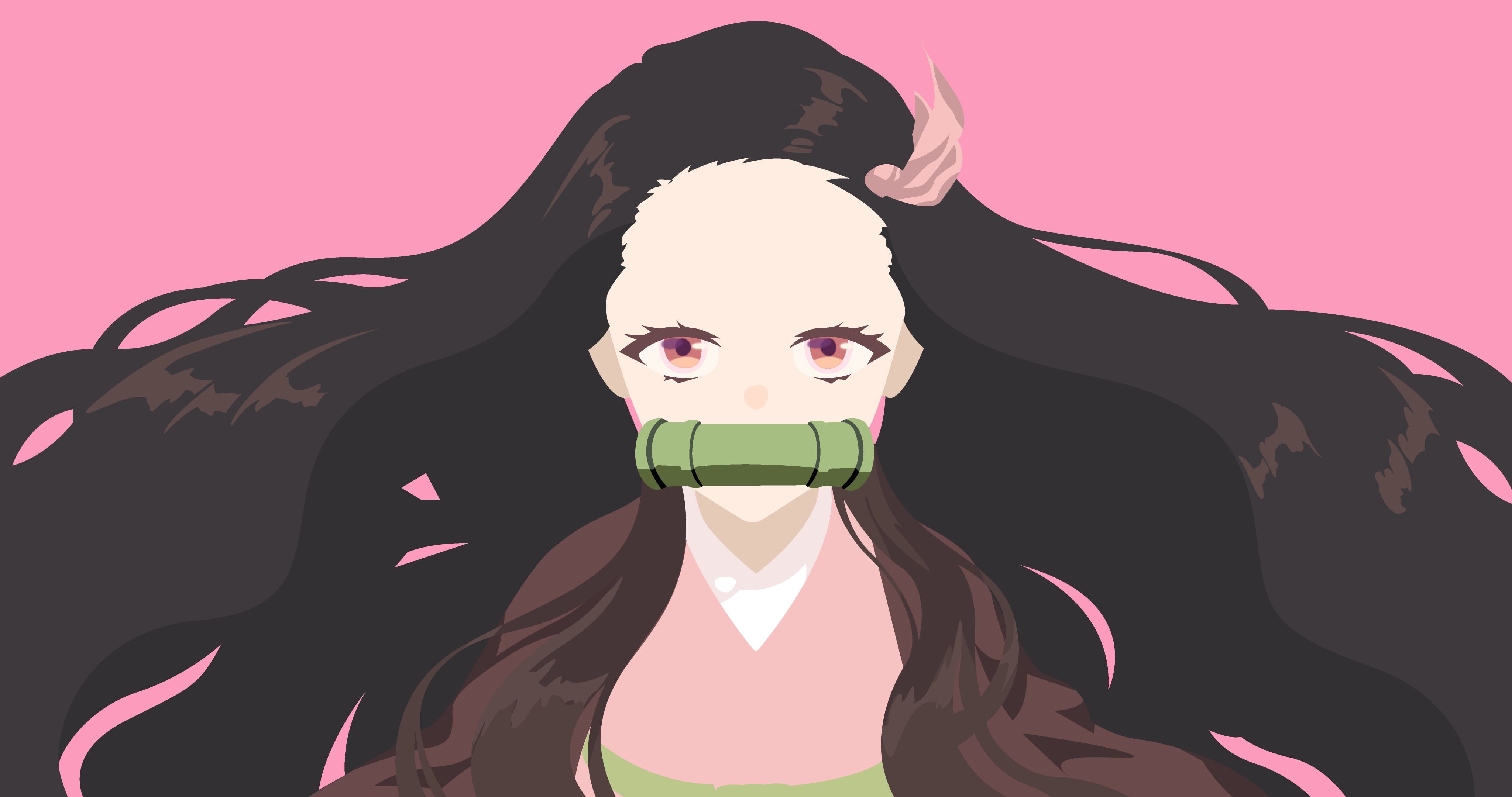 Nezuko Kamado Minimalist Wallpapers