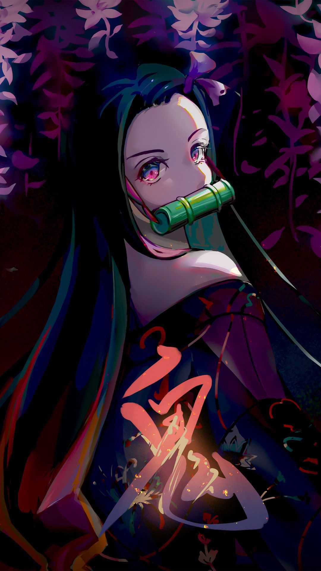 Nezuko Kamado Minimalist Wallpapers