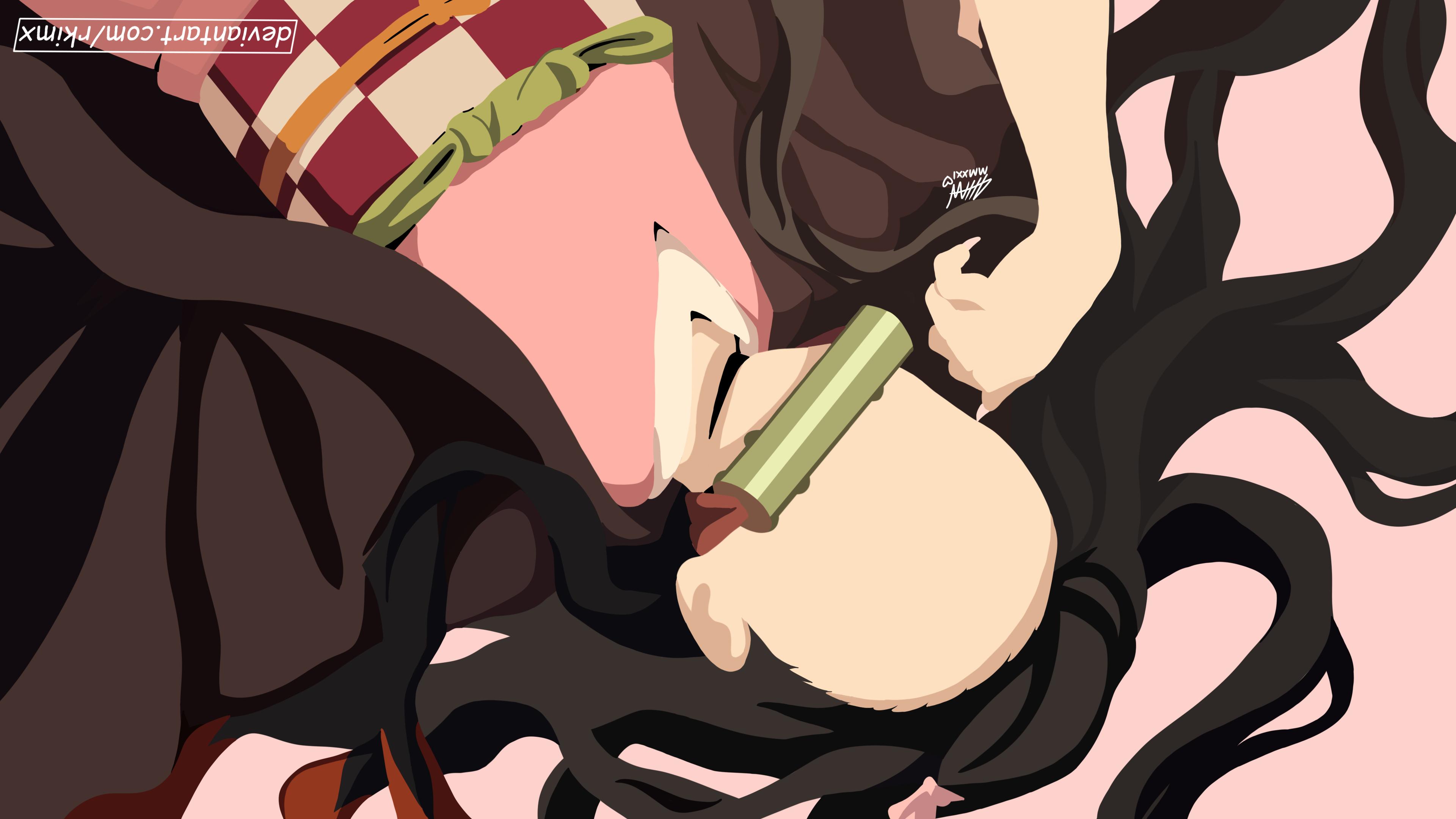 Nezuko Kamado Minimalist Wallpapers