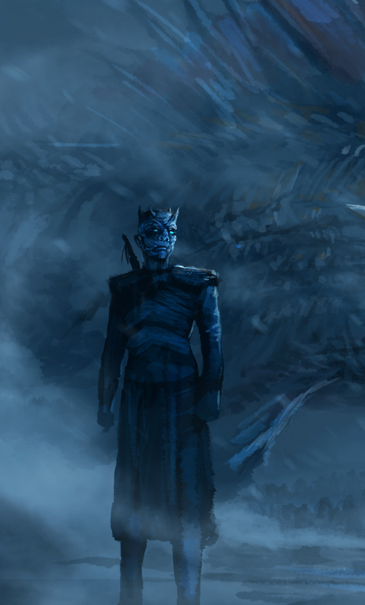 Night King Blue Eyes White Dragon Wallpapers