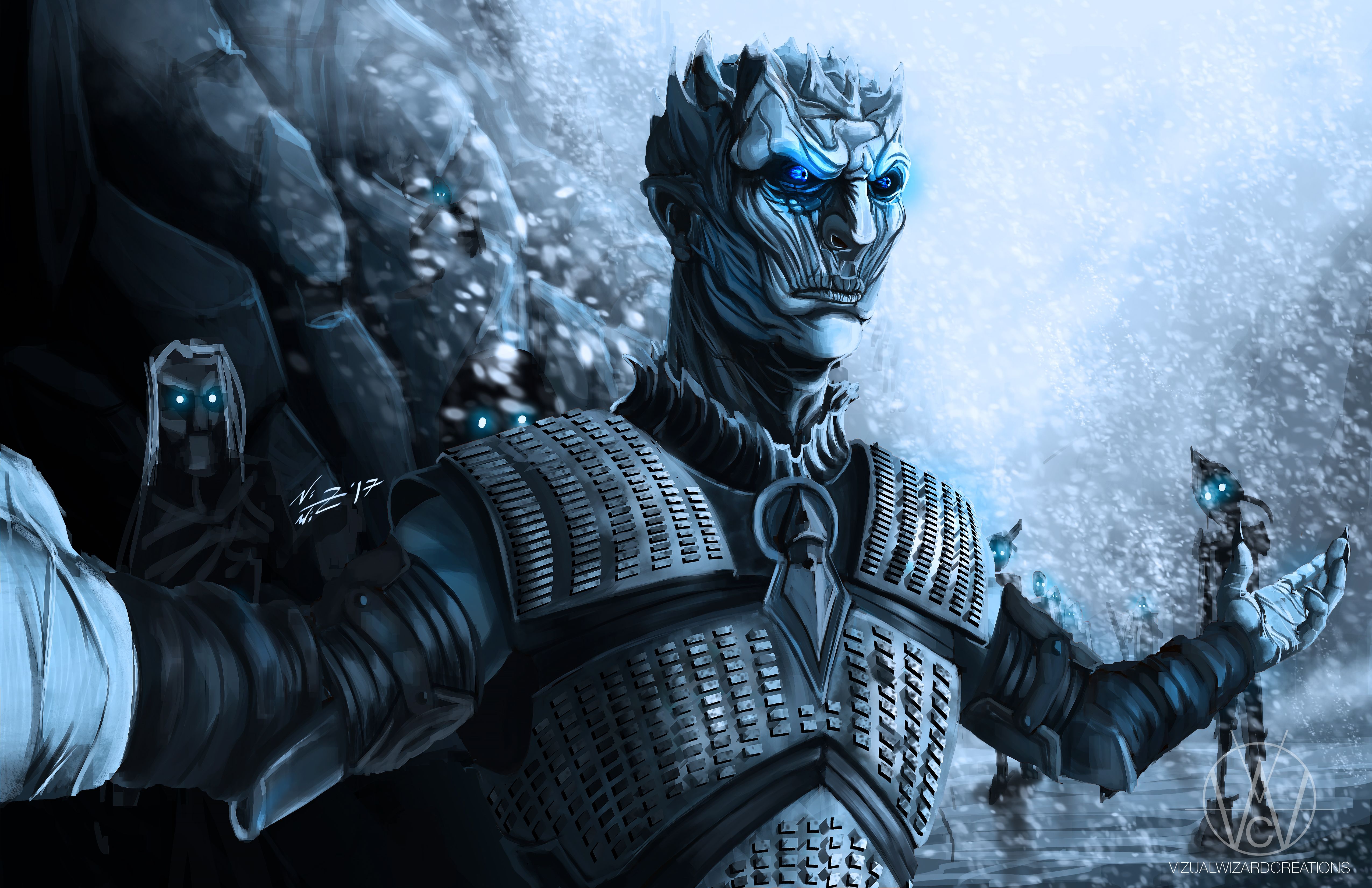 Night King Dragon Art Wallpapers