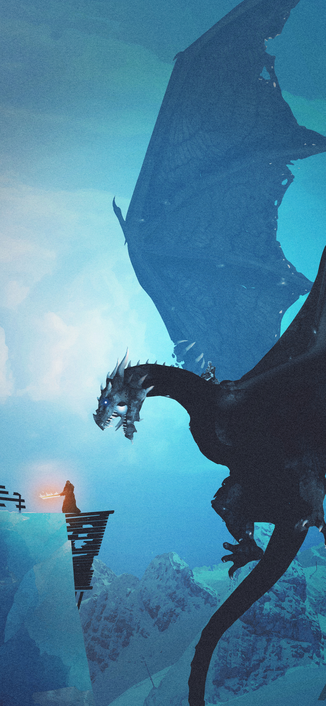 Night King Dragon Art Wallpapers