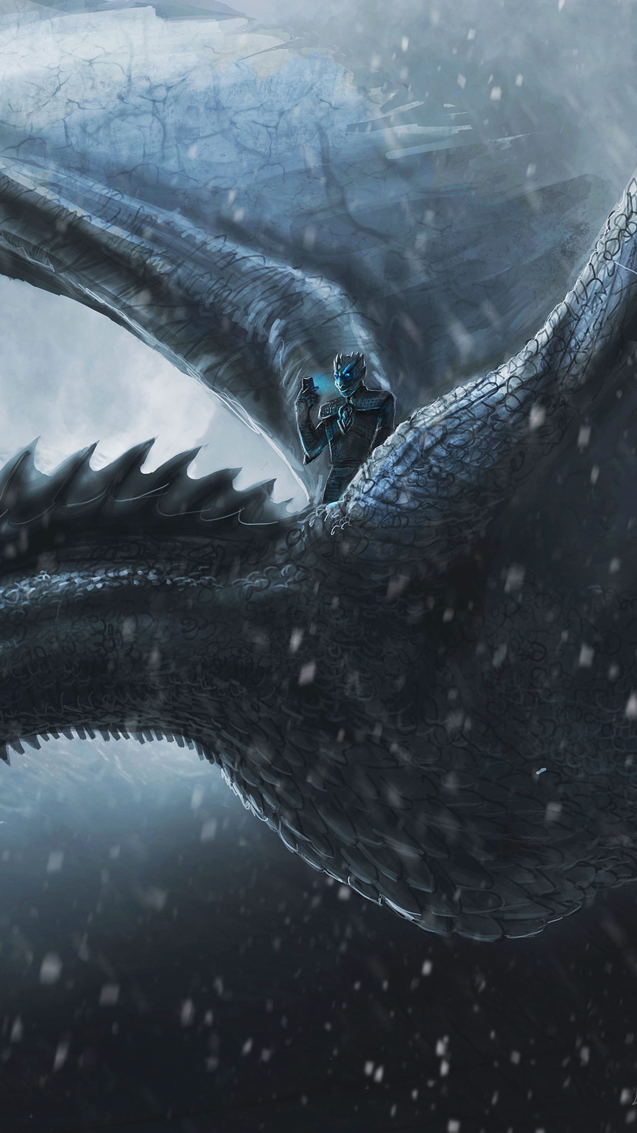 Night King Dragon Art Wallpapers