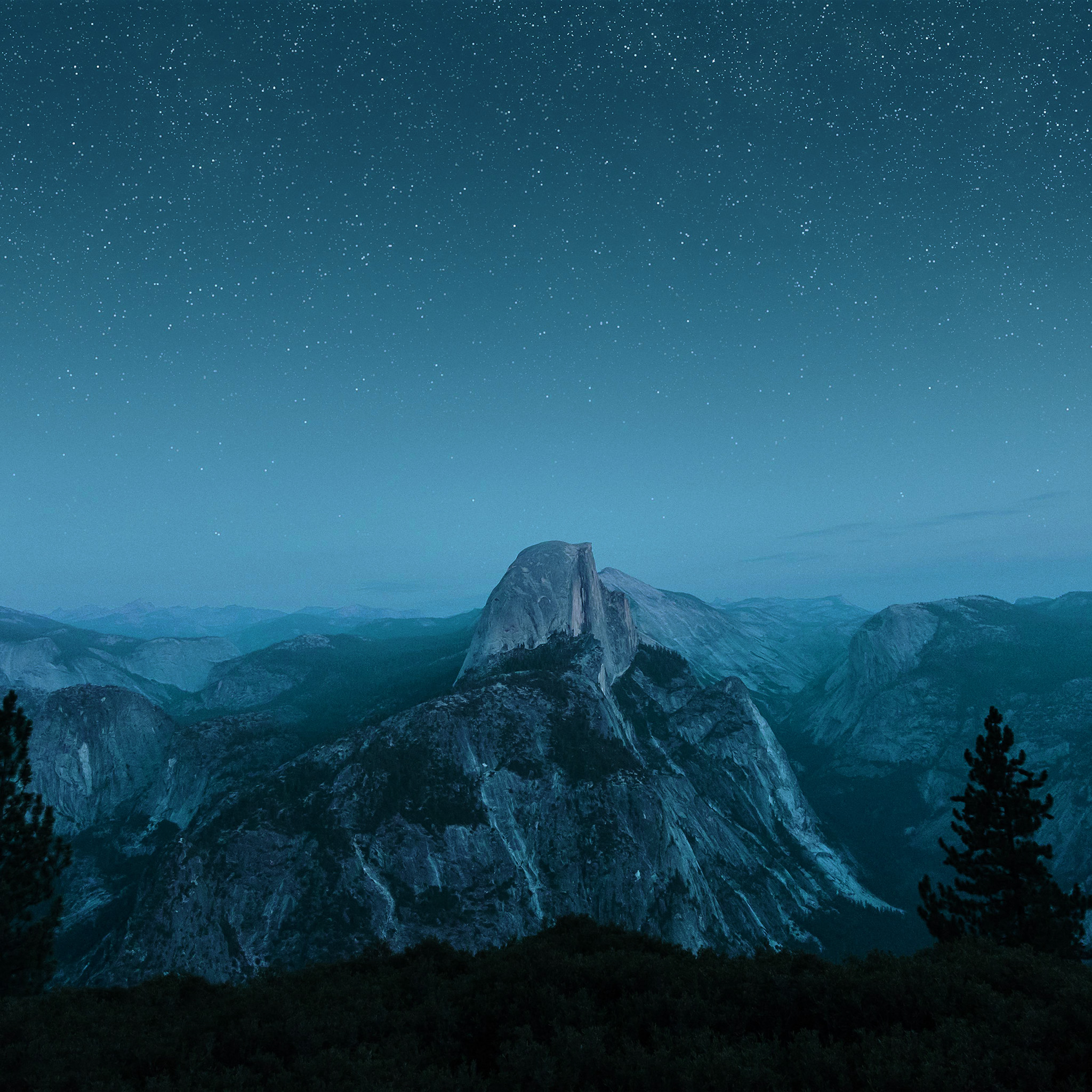 Night Mountains Summer Illustration Wallpapers