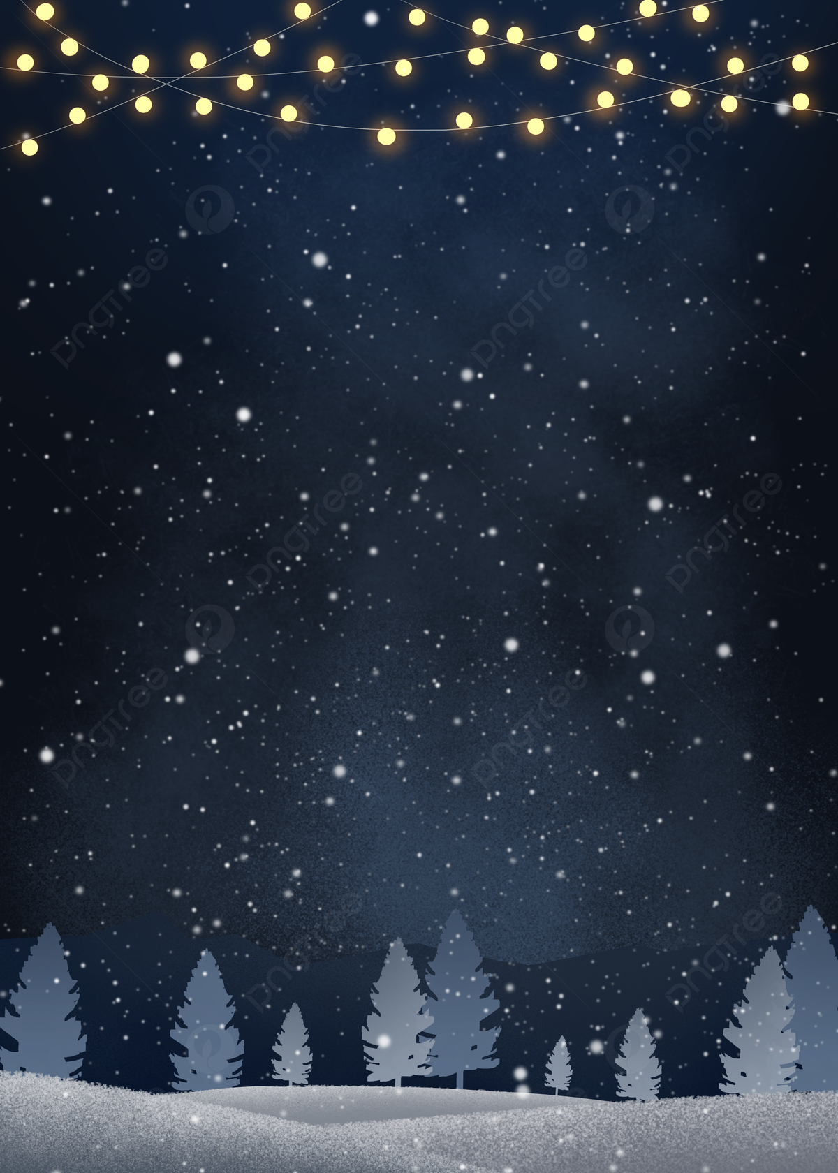 Night Snow Phone Wallpapers