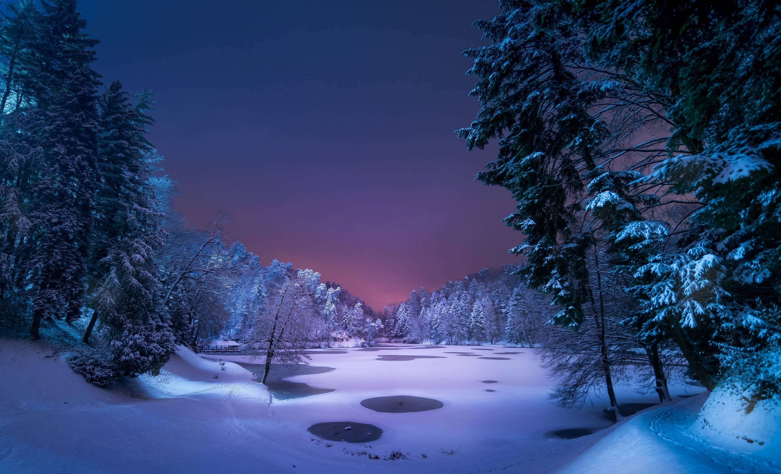 Night Snow Wallpapers