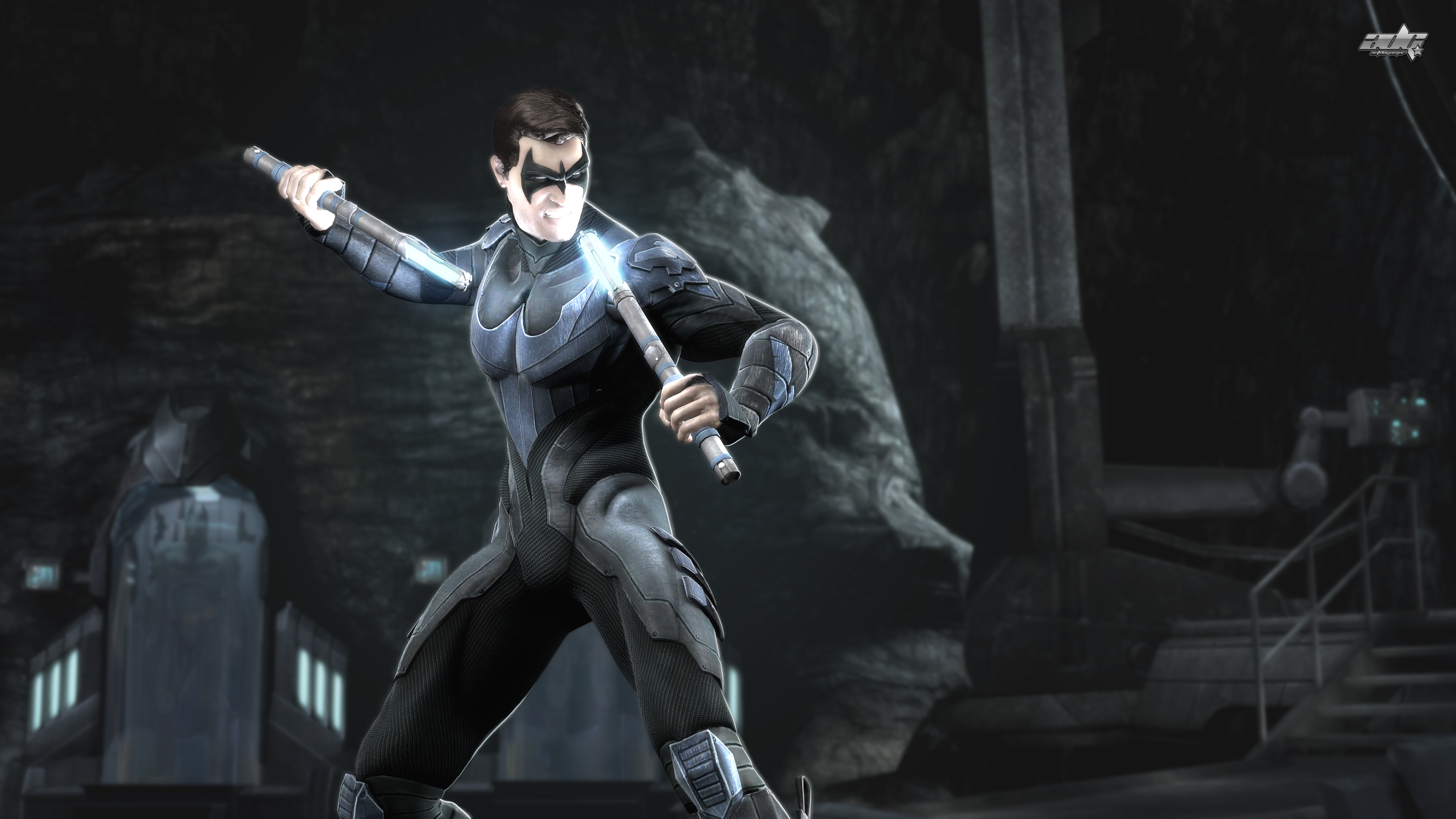 Nightwing Fighting Art Wallpapers