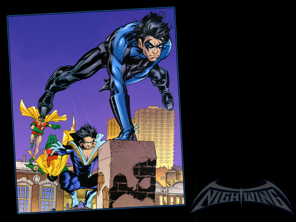 Nightwing Fighting Art Wallpapers