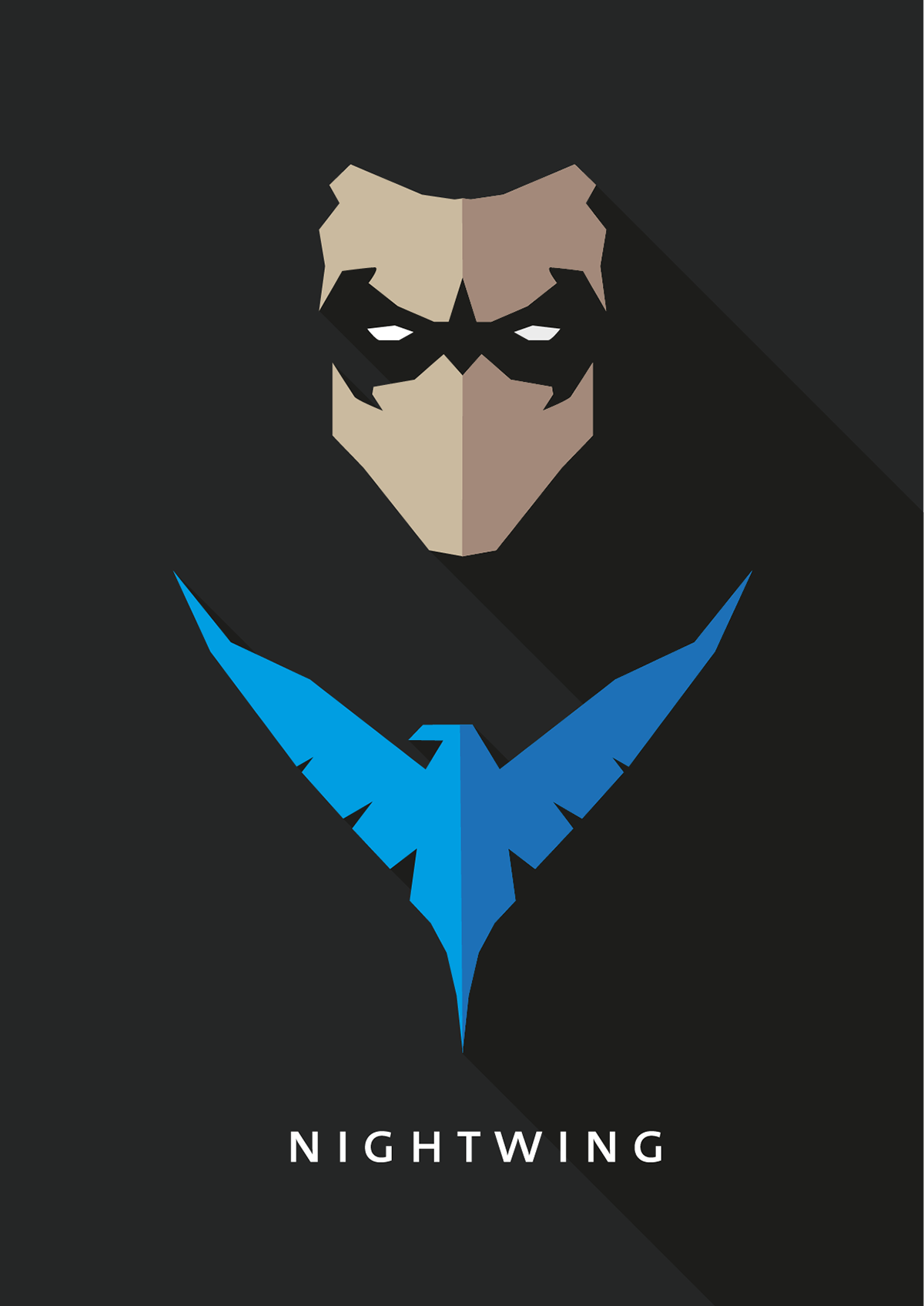 Nightwing Minimal Art Wallpapers