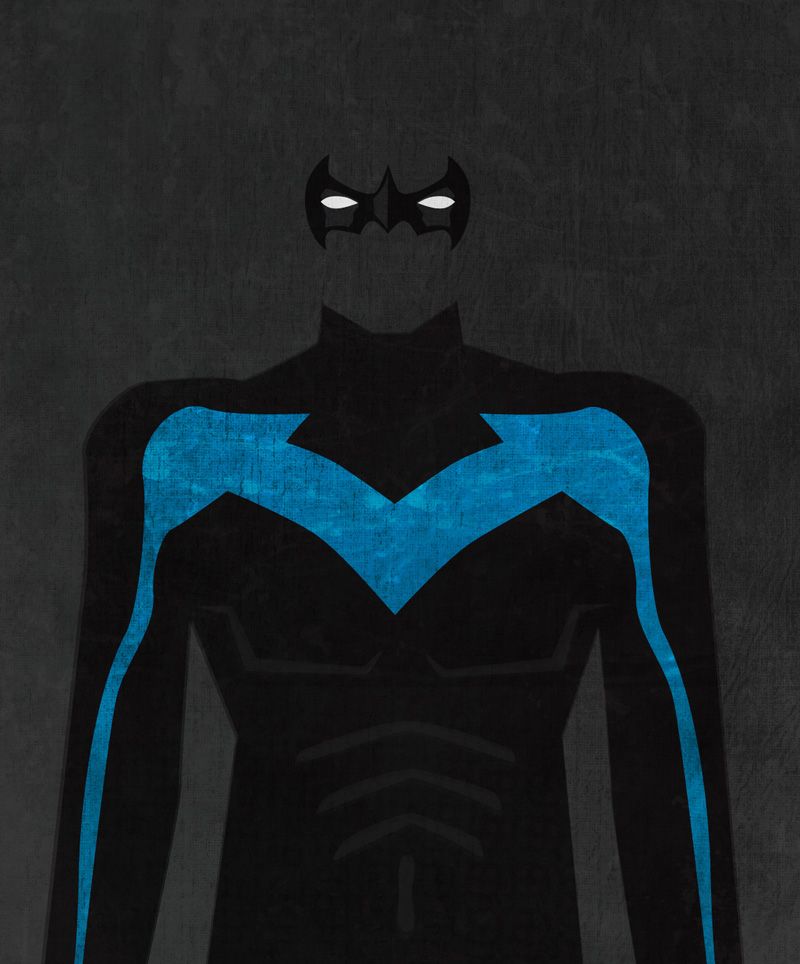 Nightwing Minimal Art Wallpapers