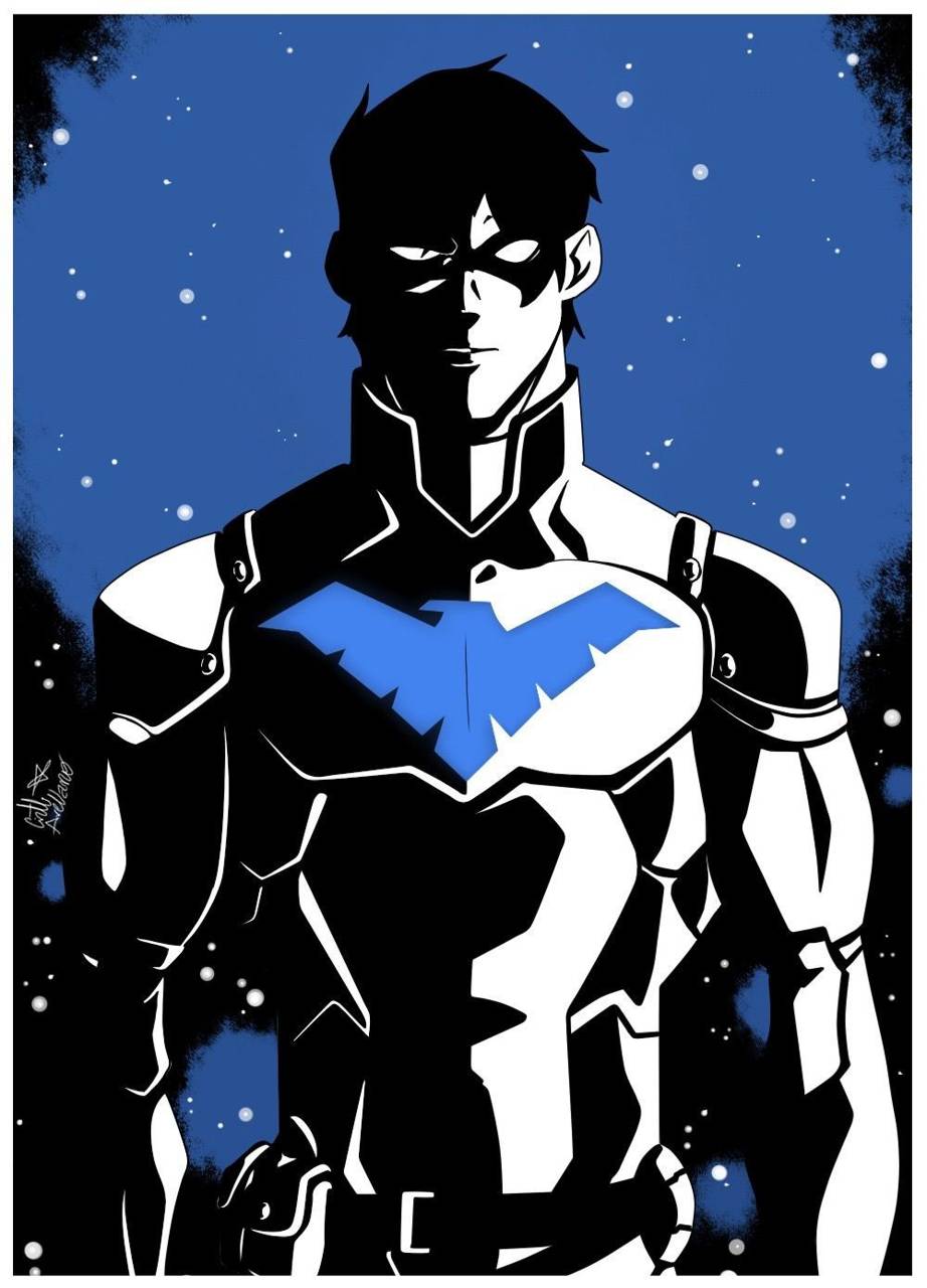 Nightwing Minimal Art Wallpapers