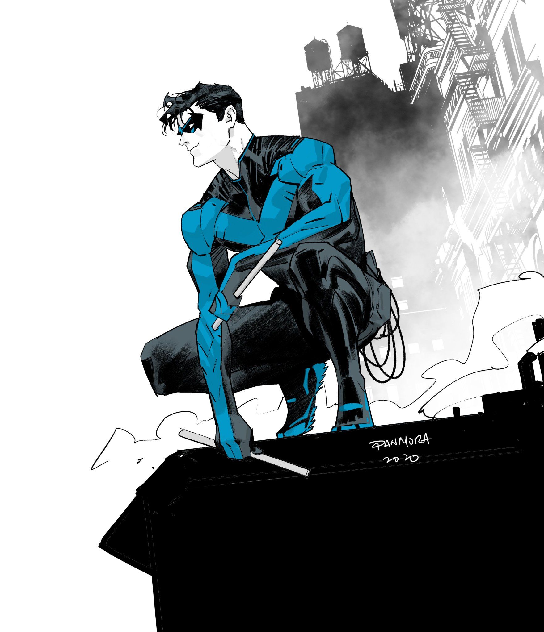 Nightwing Minimal Art Wallpapers