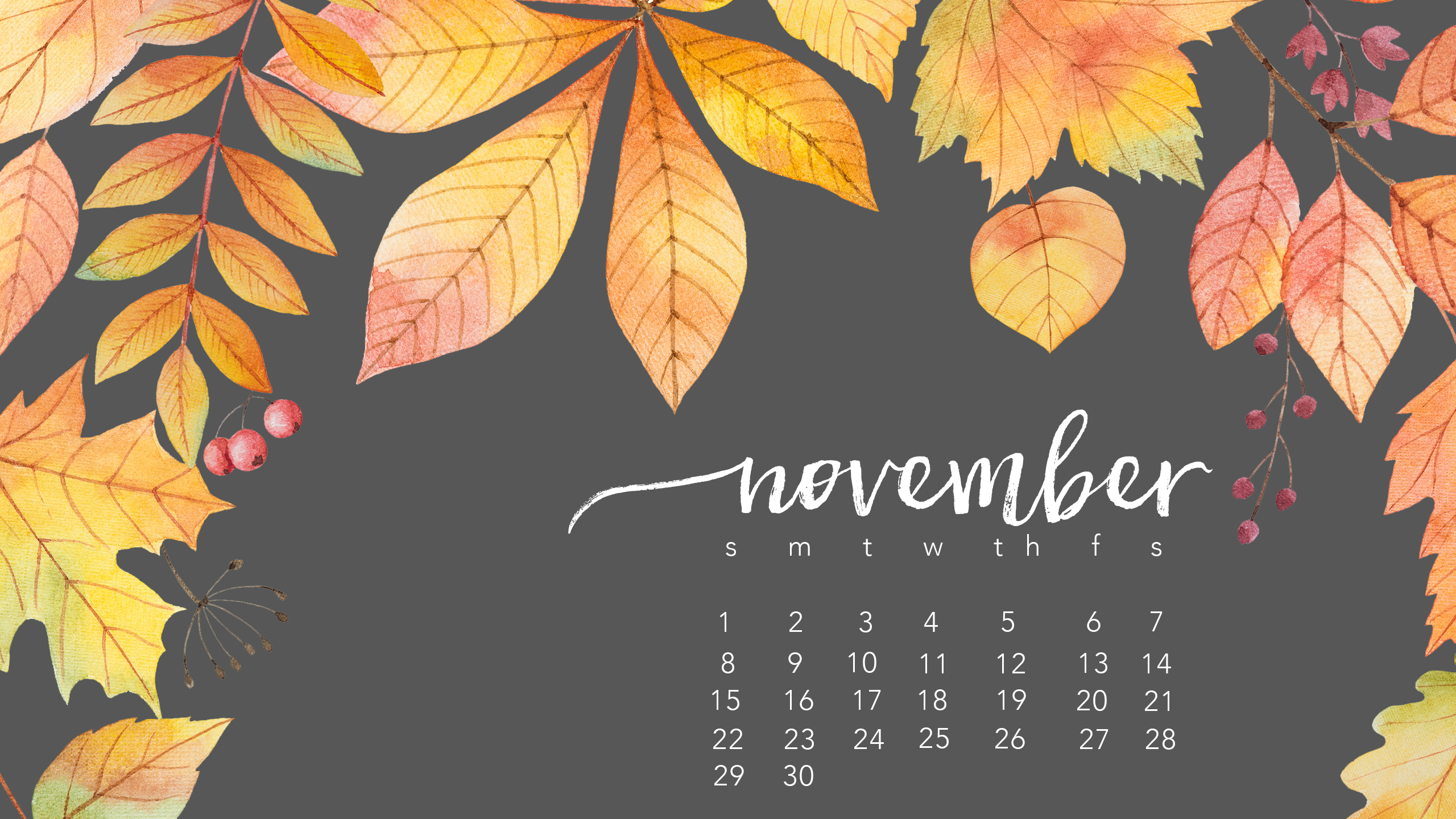 November 2015 Calendar Wallpapers