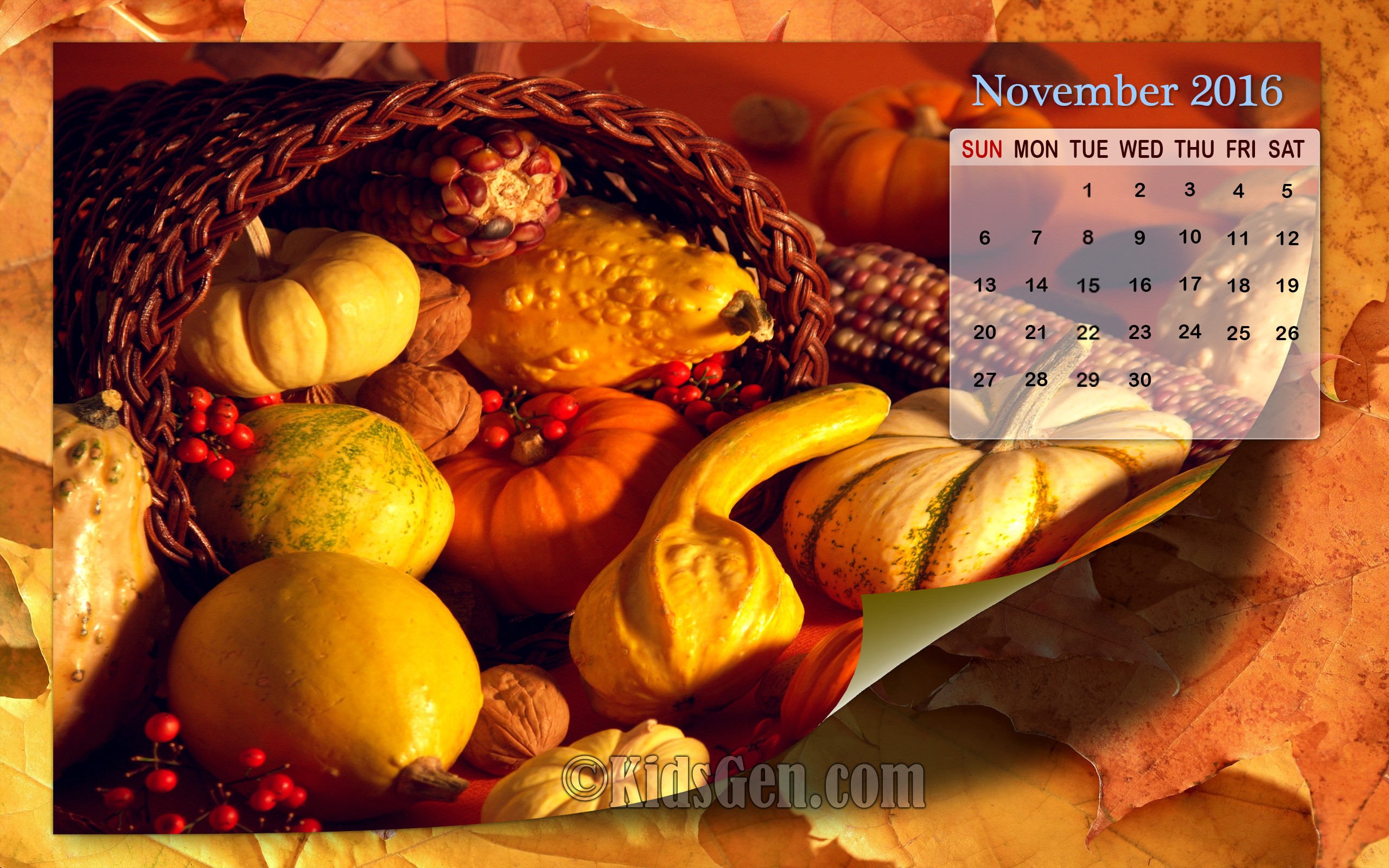 November 2015 Calendar Wallpapers