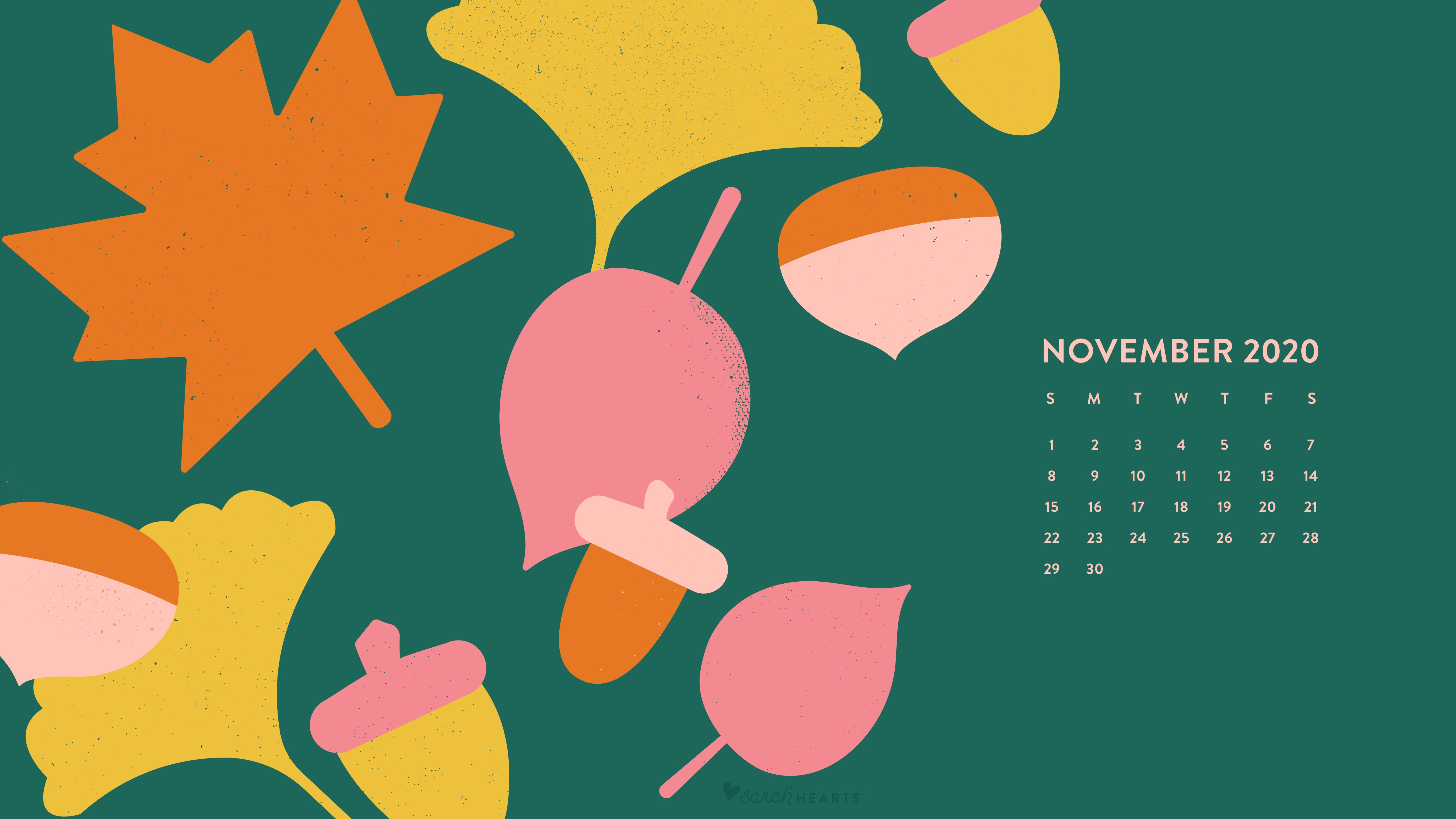 November 2020 Calendar Wallpapers