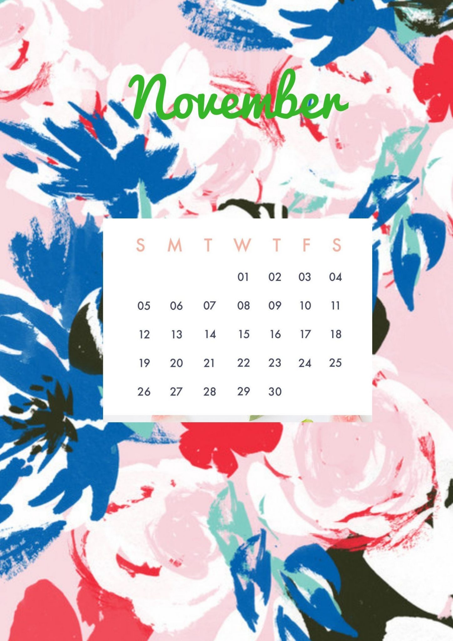 November Calendar Wallpapers