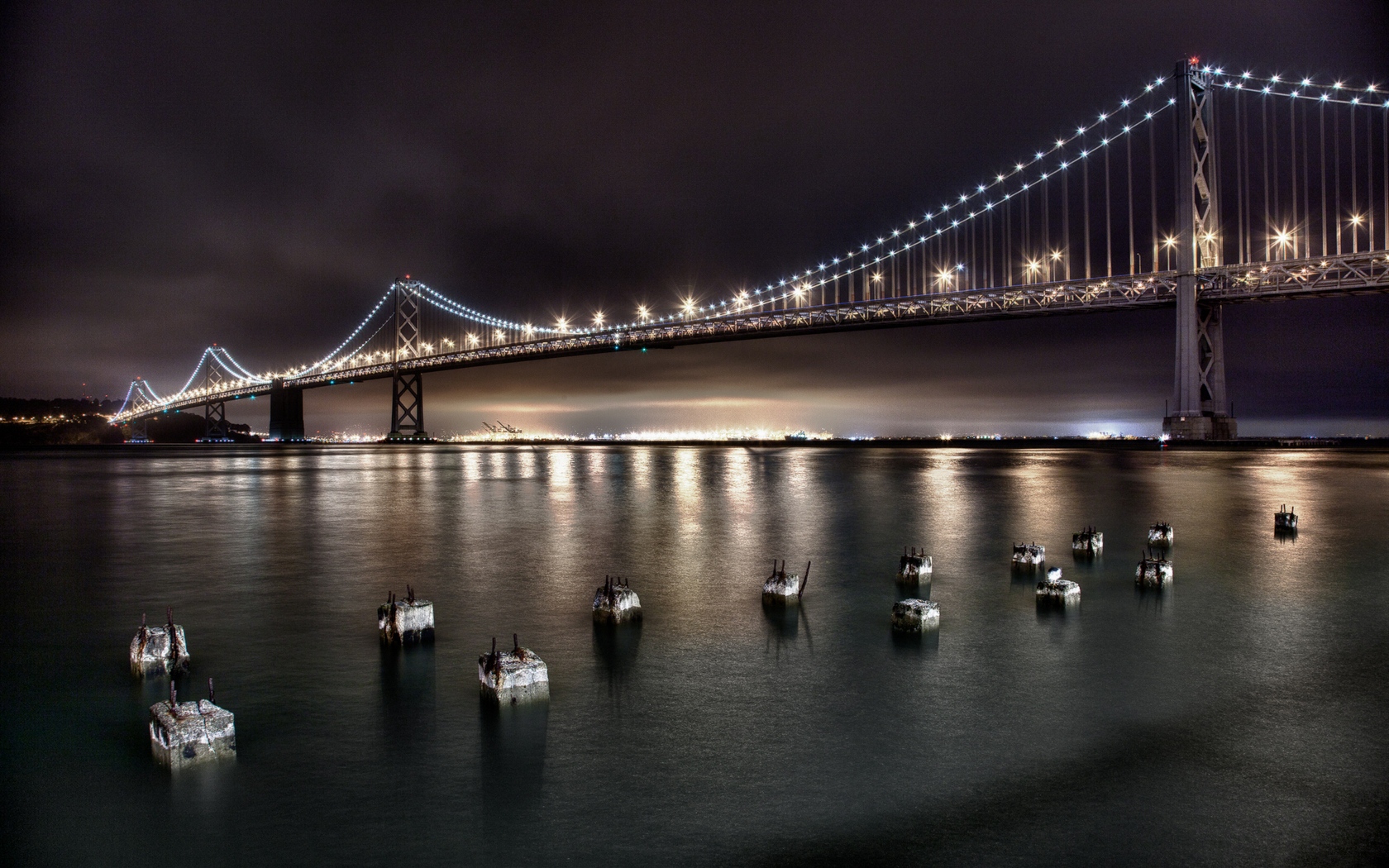 Oakland Bay Bridge In Evening Wallpapers