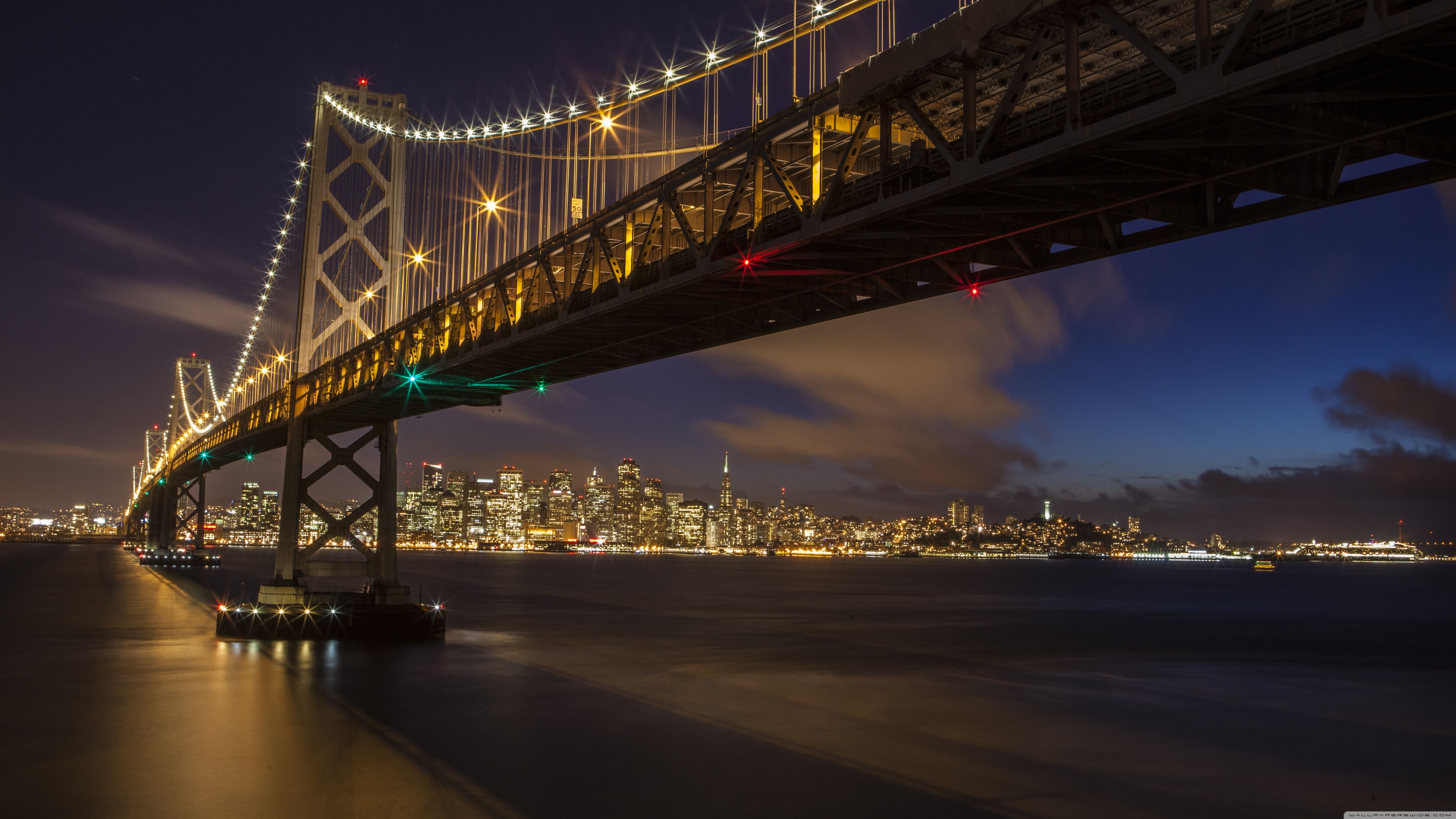 Oakland Bay Bridge In Evening Wallpapers