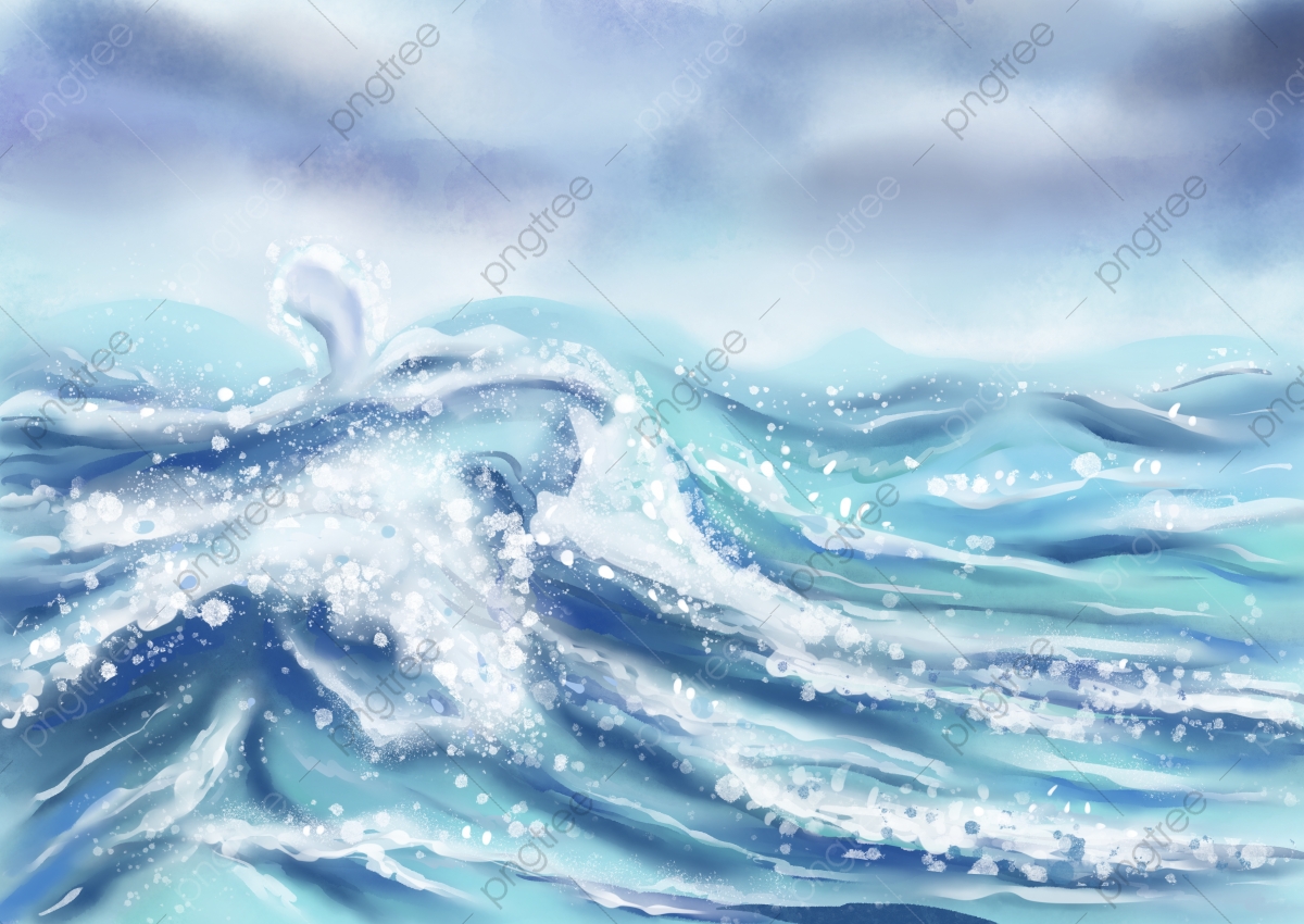 Ocean Watercolor Background