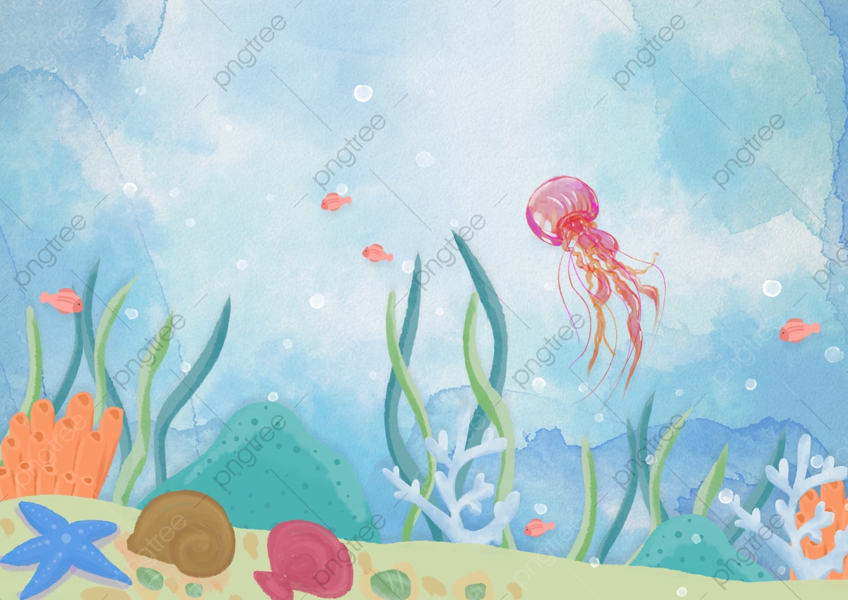 Ocean Watercolor Background