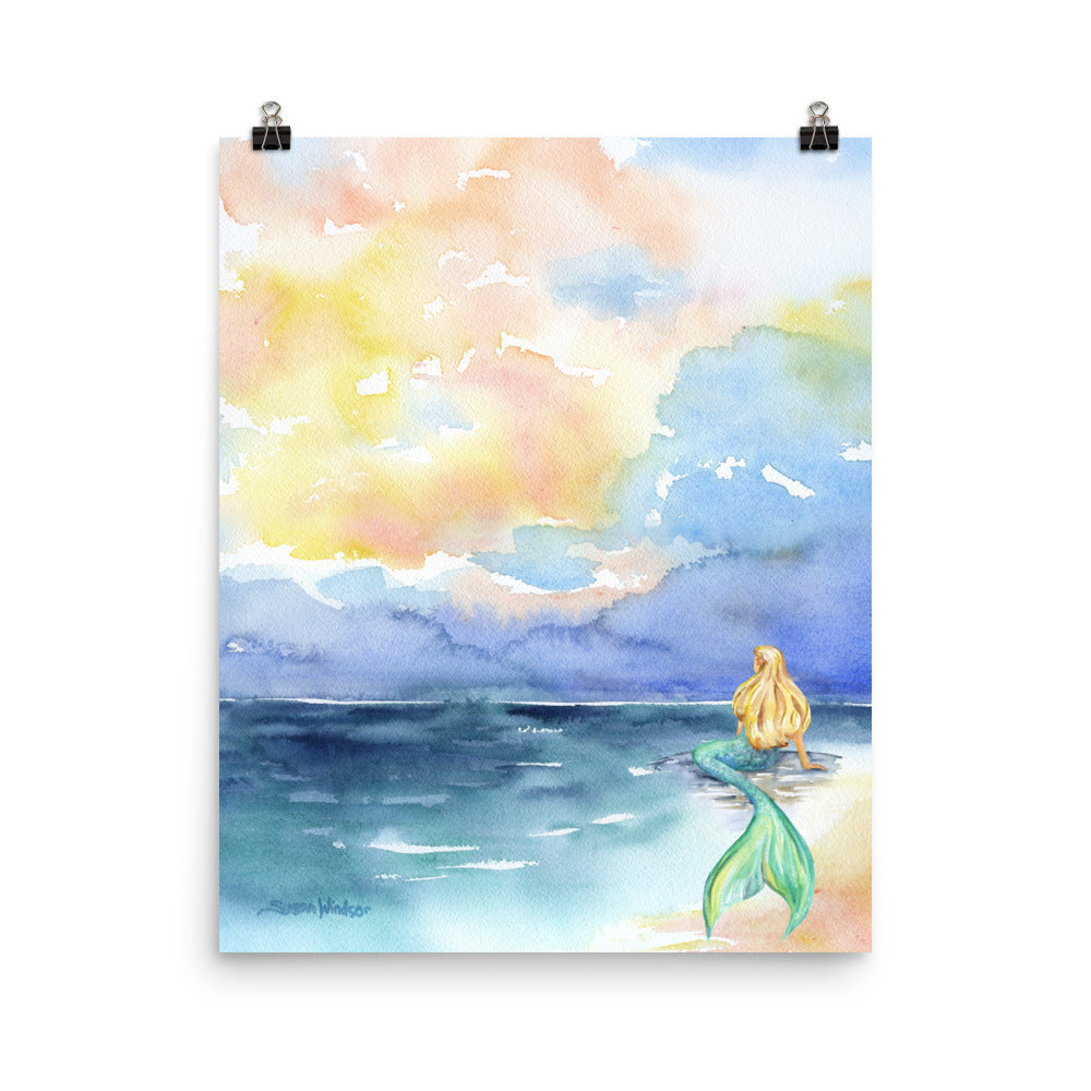 Ocean Watercolor Background