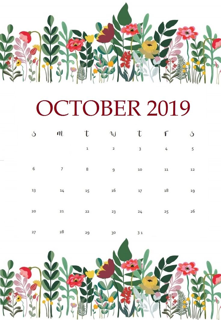 October 2019 Calendar Wallpapers