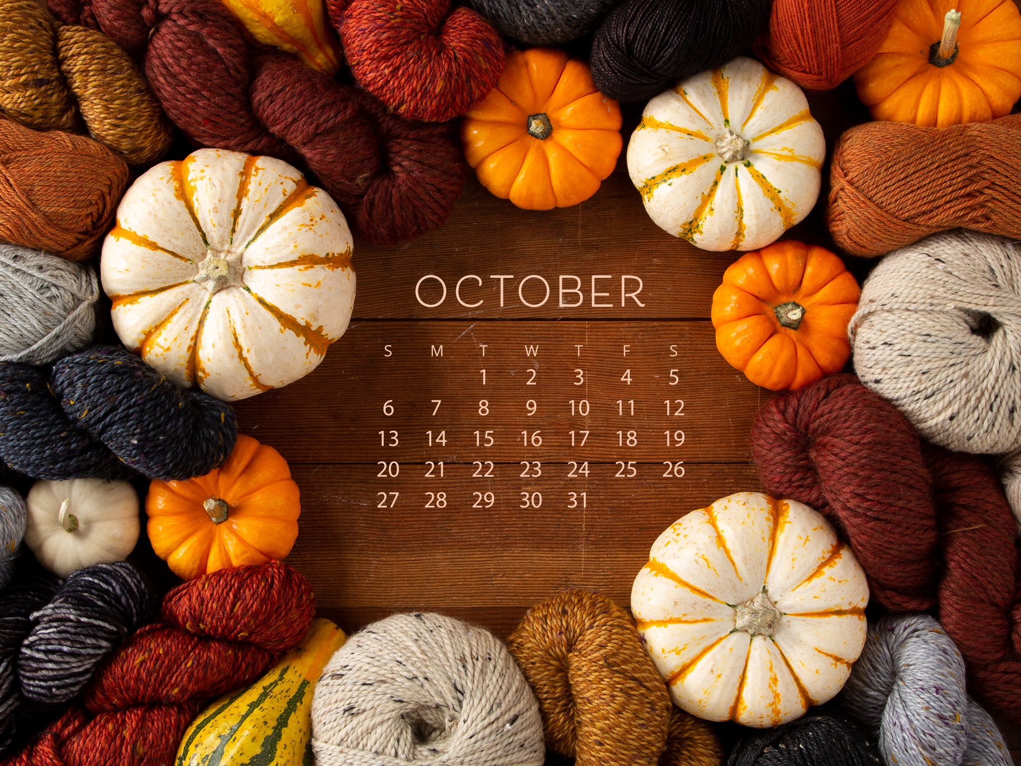 October Calendar Background