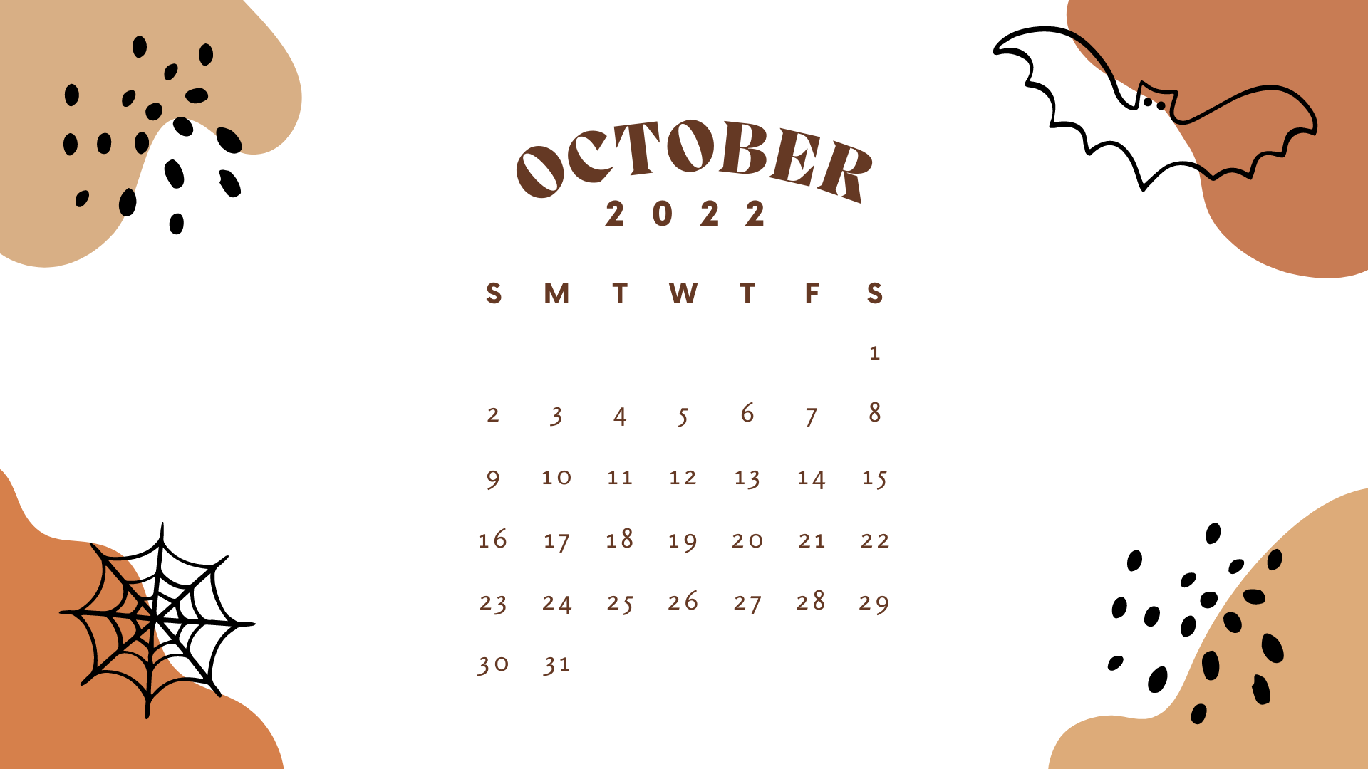 October Calendar Background