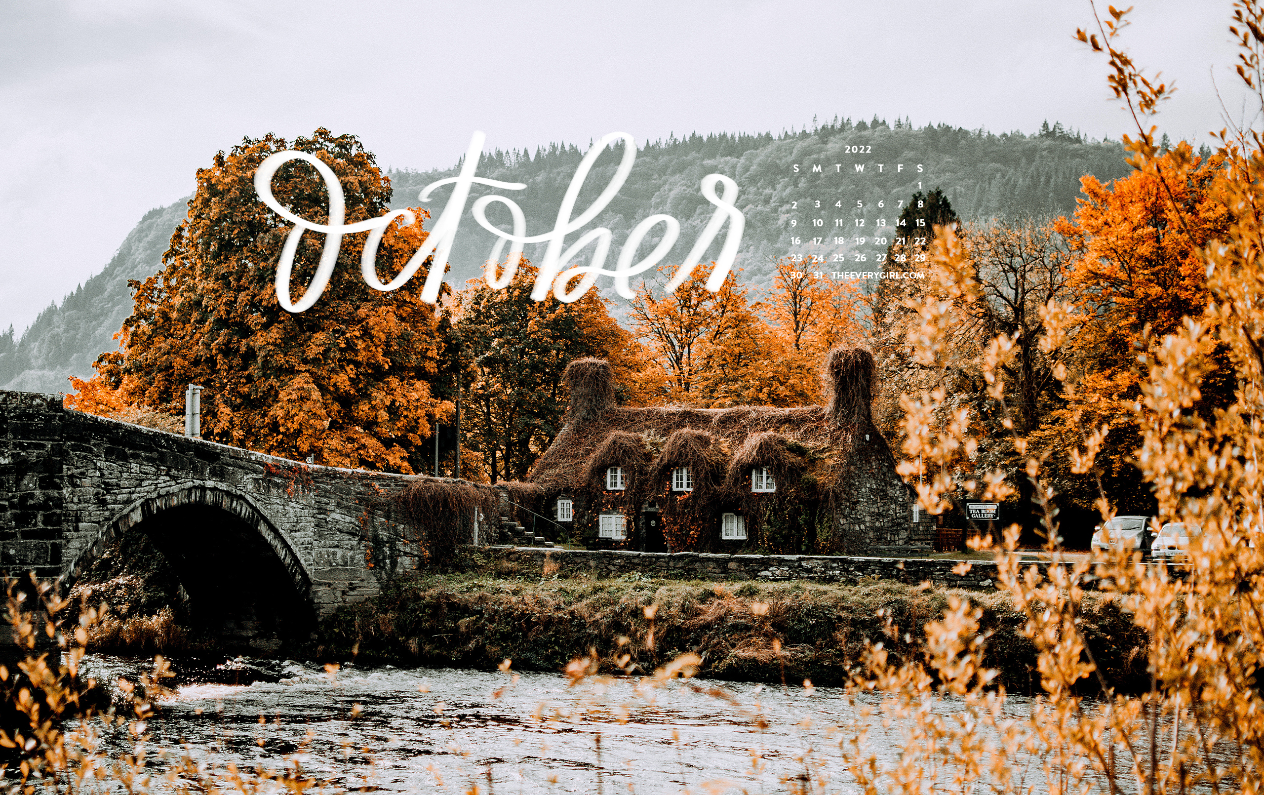 October Calendar Background