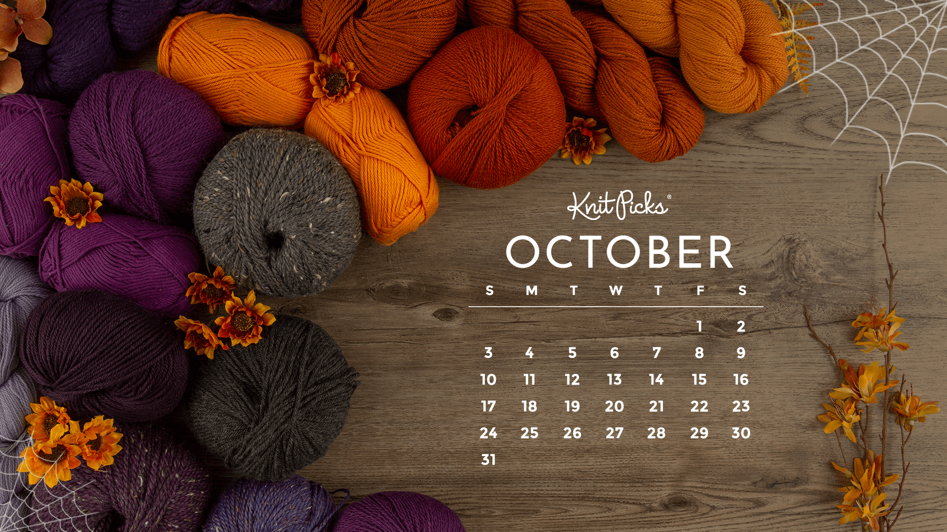 October Calendar Background