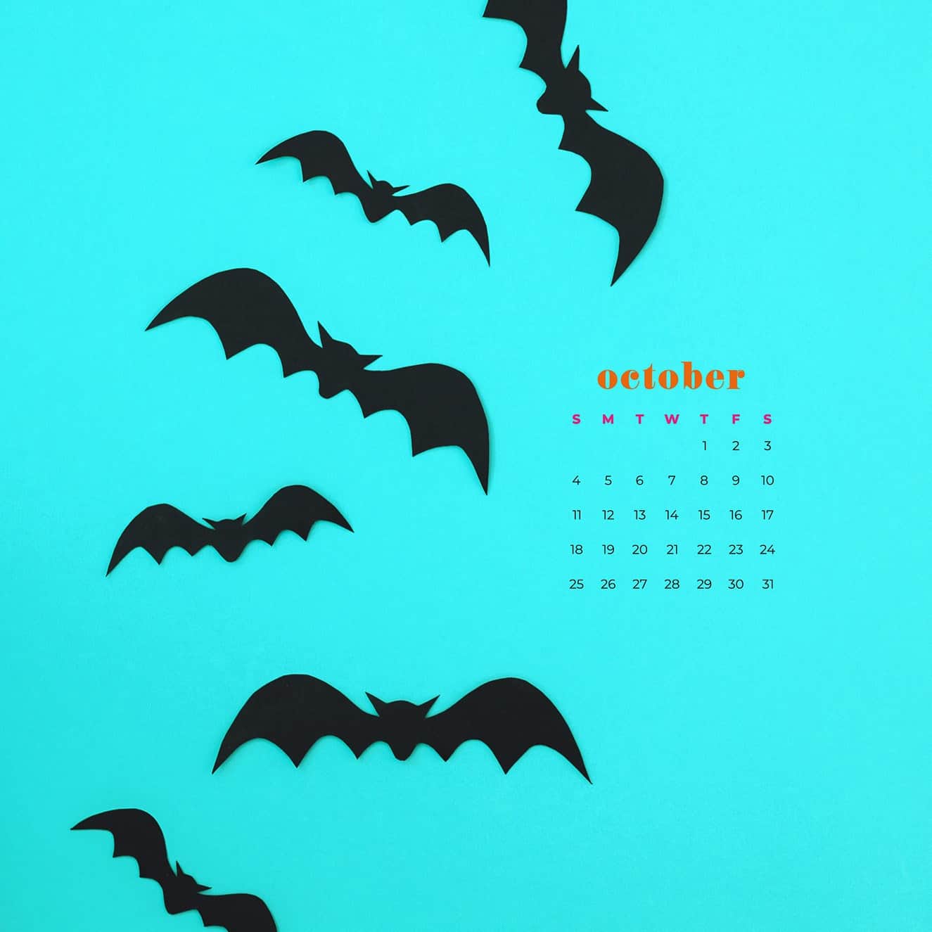 October Calendar Background