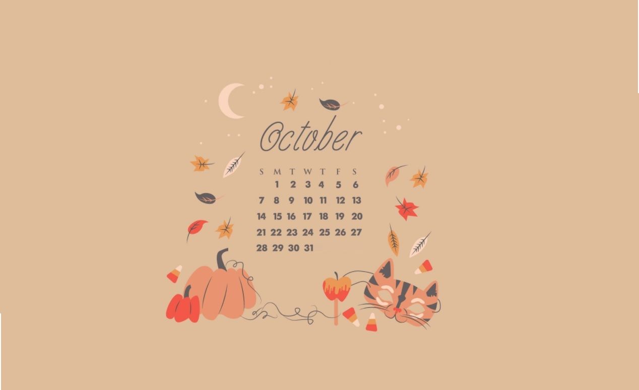 October Calendar Background