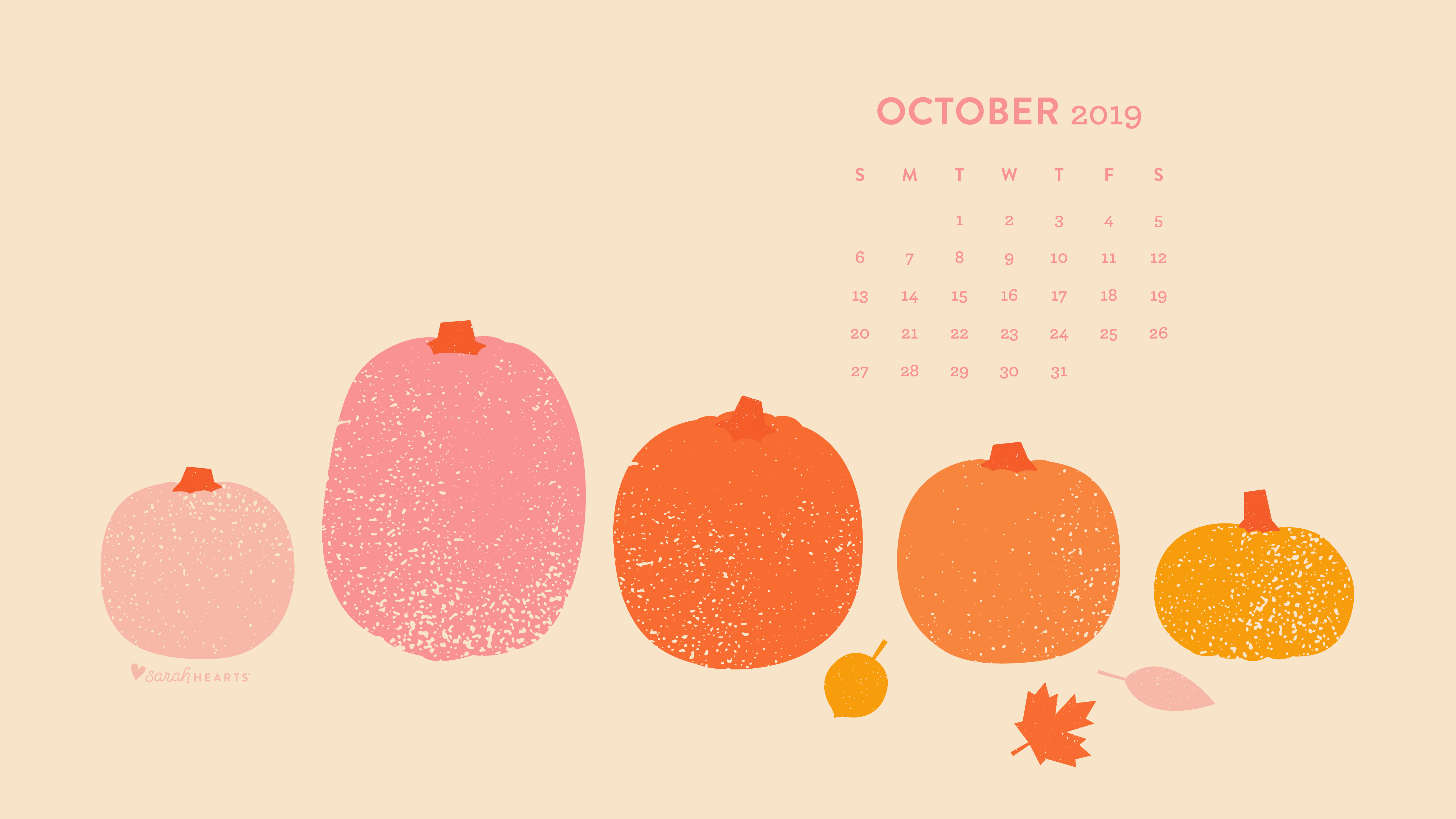 October Calendar Background