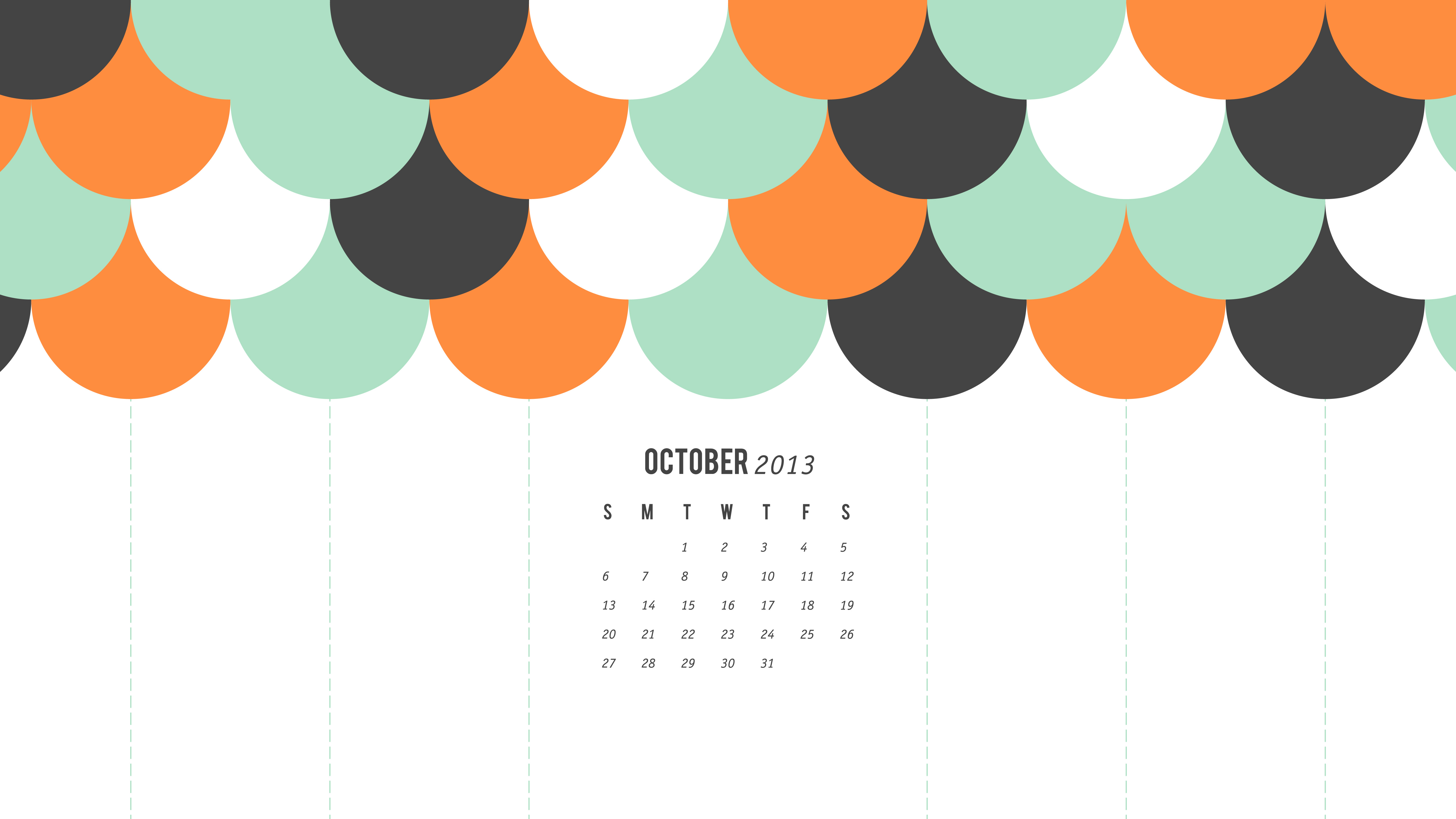 October Calendar Background