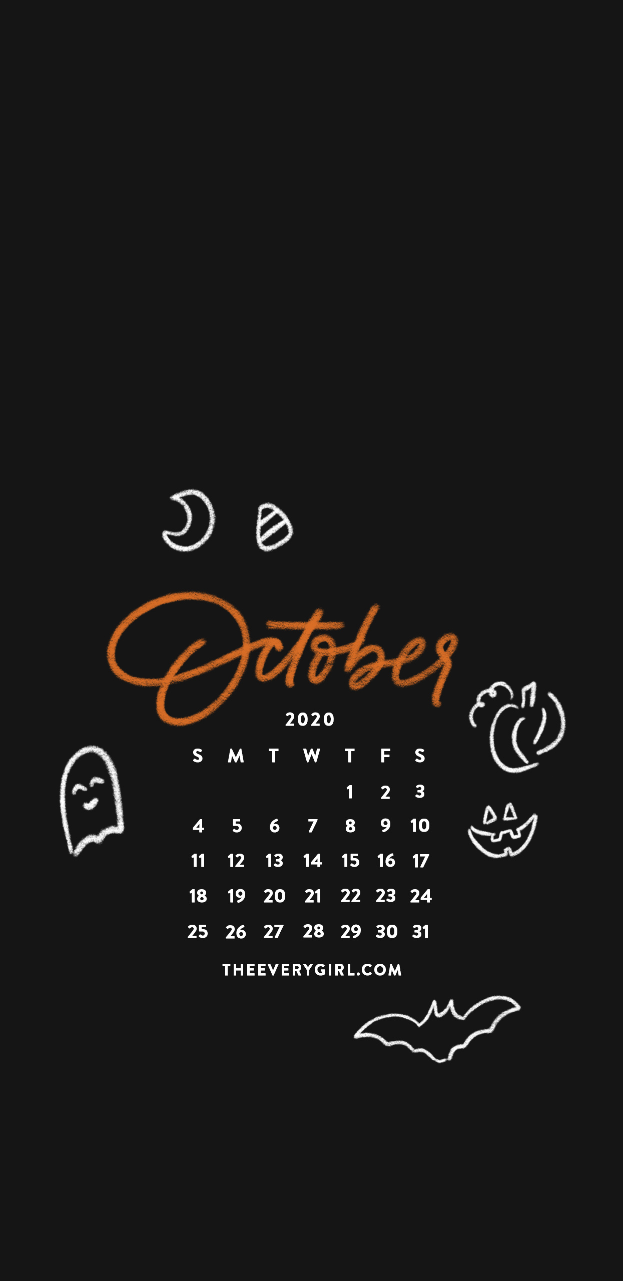 October Calendar Background